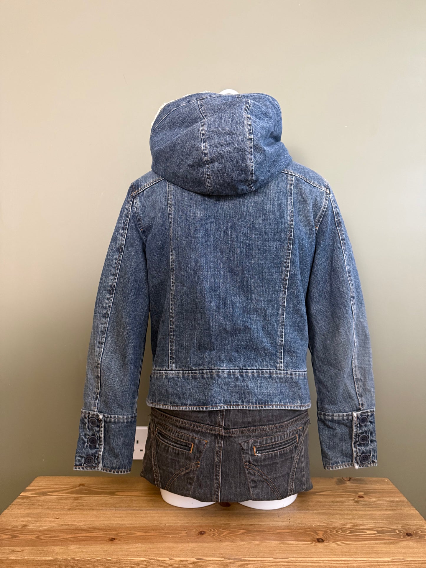 French Connection Denim Bomber Jacket (L)
