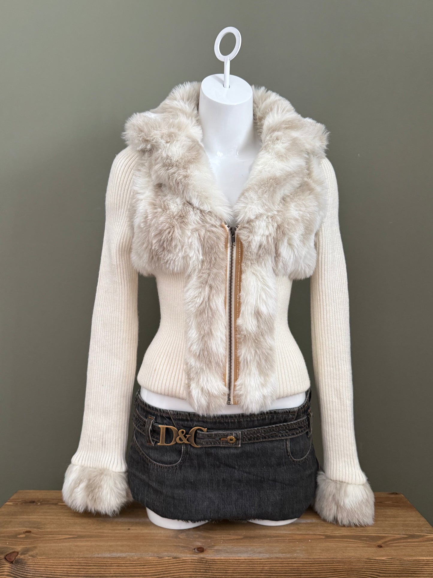 Jane Norman Faux Fur Fitted Jacket (UK12)