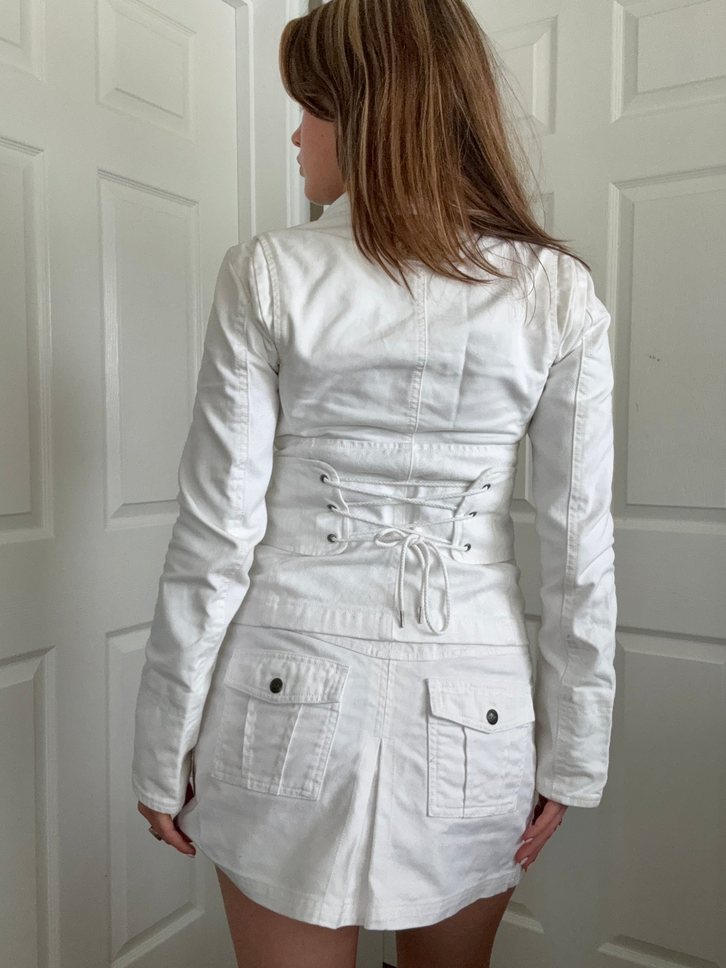 Diesel White Corset Jacket (S)