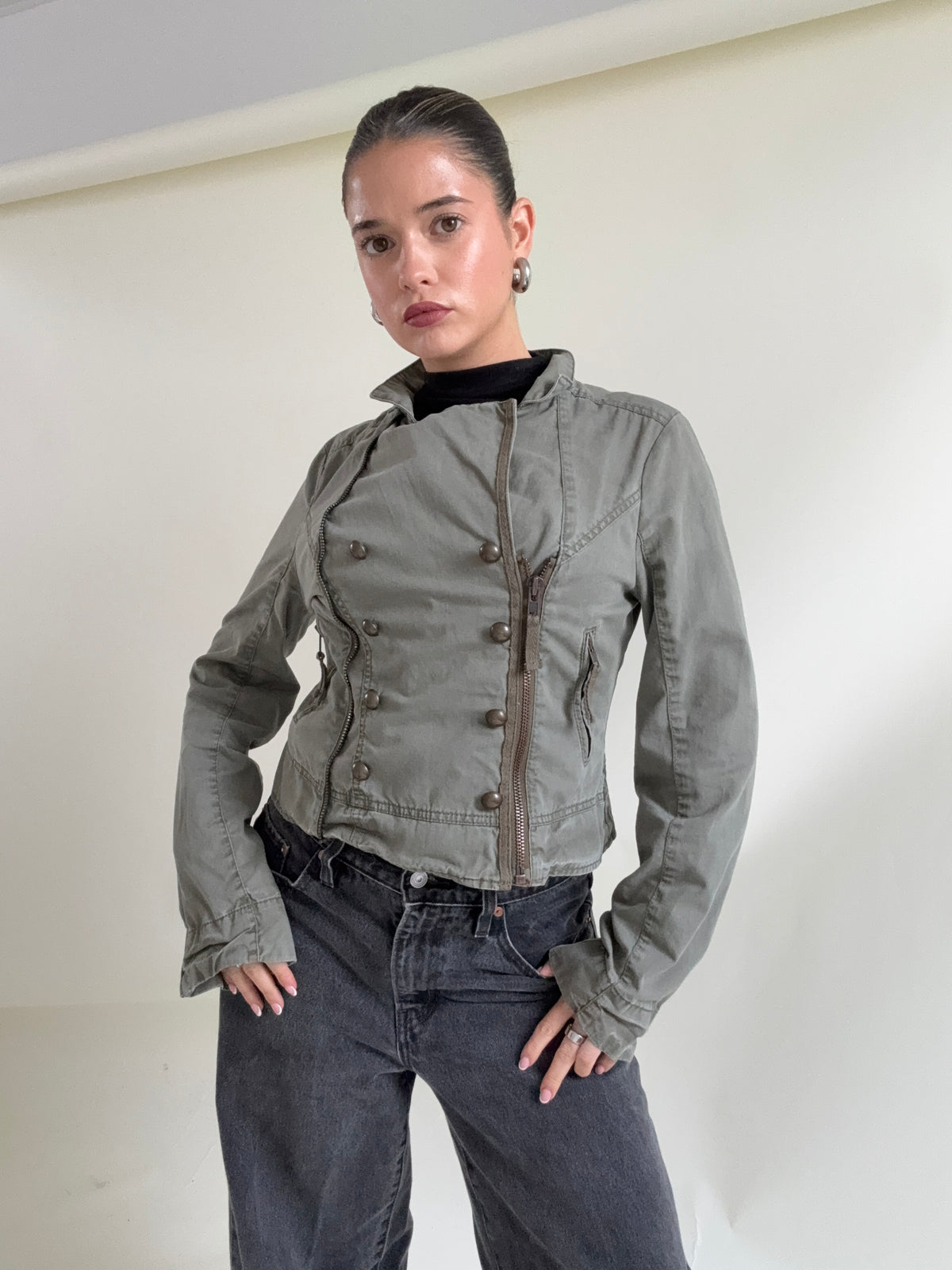Khaki Military Jacket (UK12)