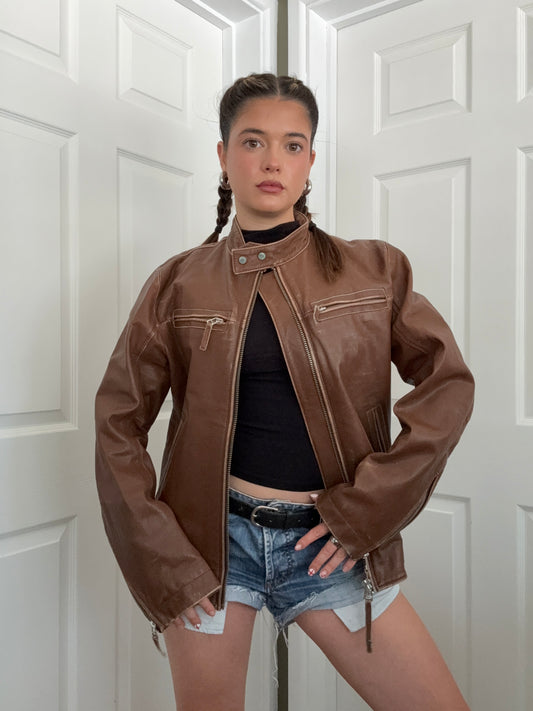 Diesel Leather Biker Jacket (M)