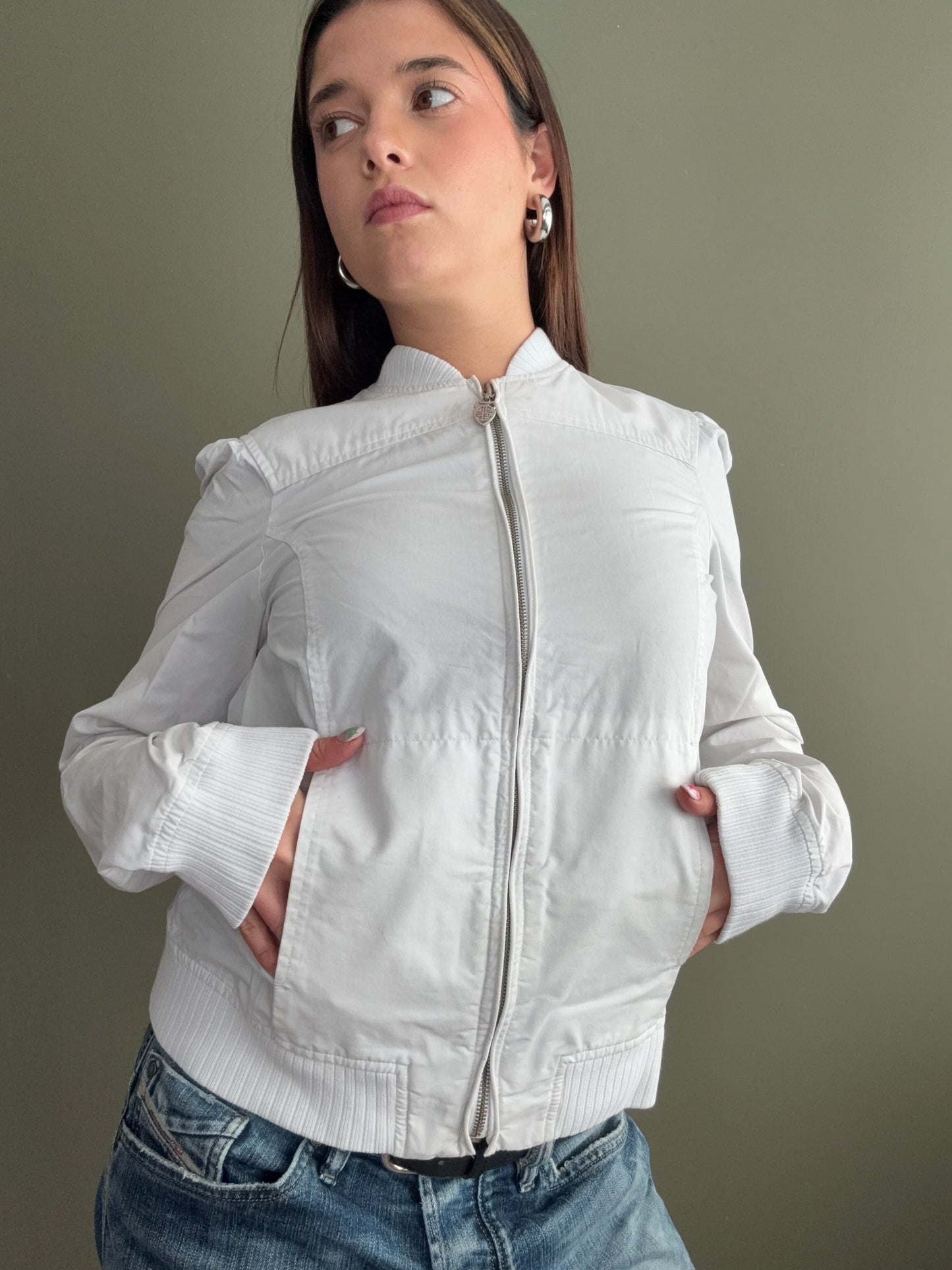 White Diesel Bomber Jacket (M)