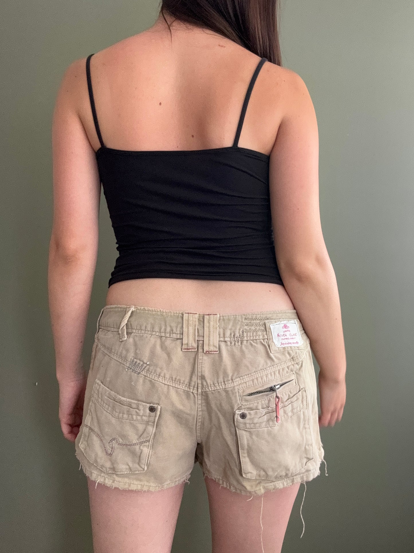 Beige Mini Shorts (UK10)