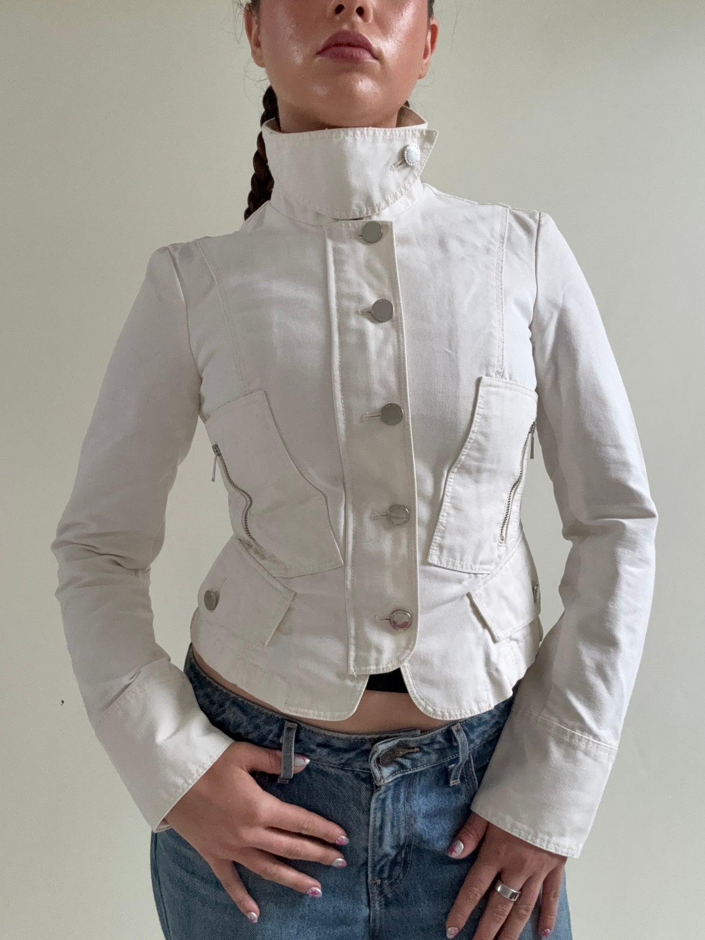 Karen Millen Funnel Neck Corset Jacket (UK8)