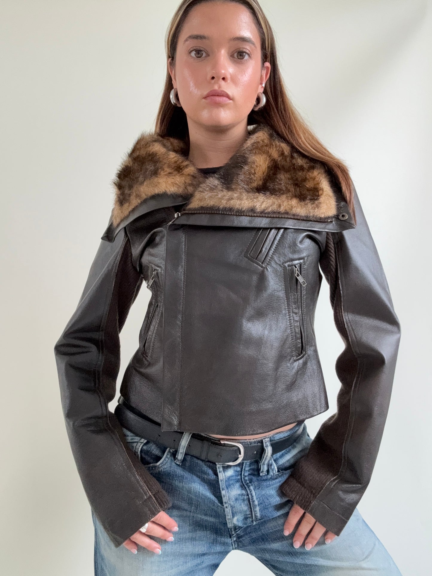 Morgan De Toi Asymmetric Leather Jacket (S)