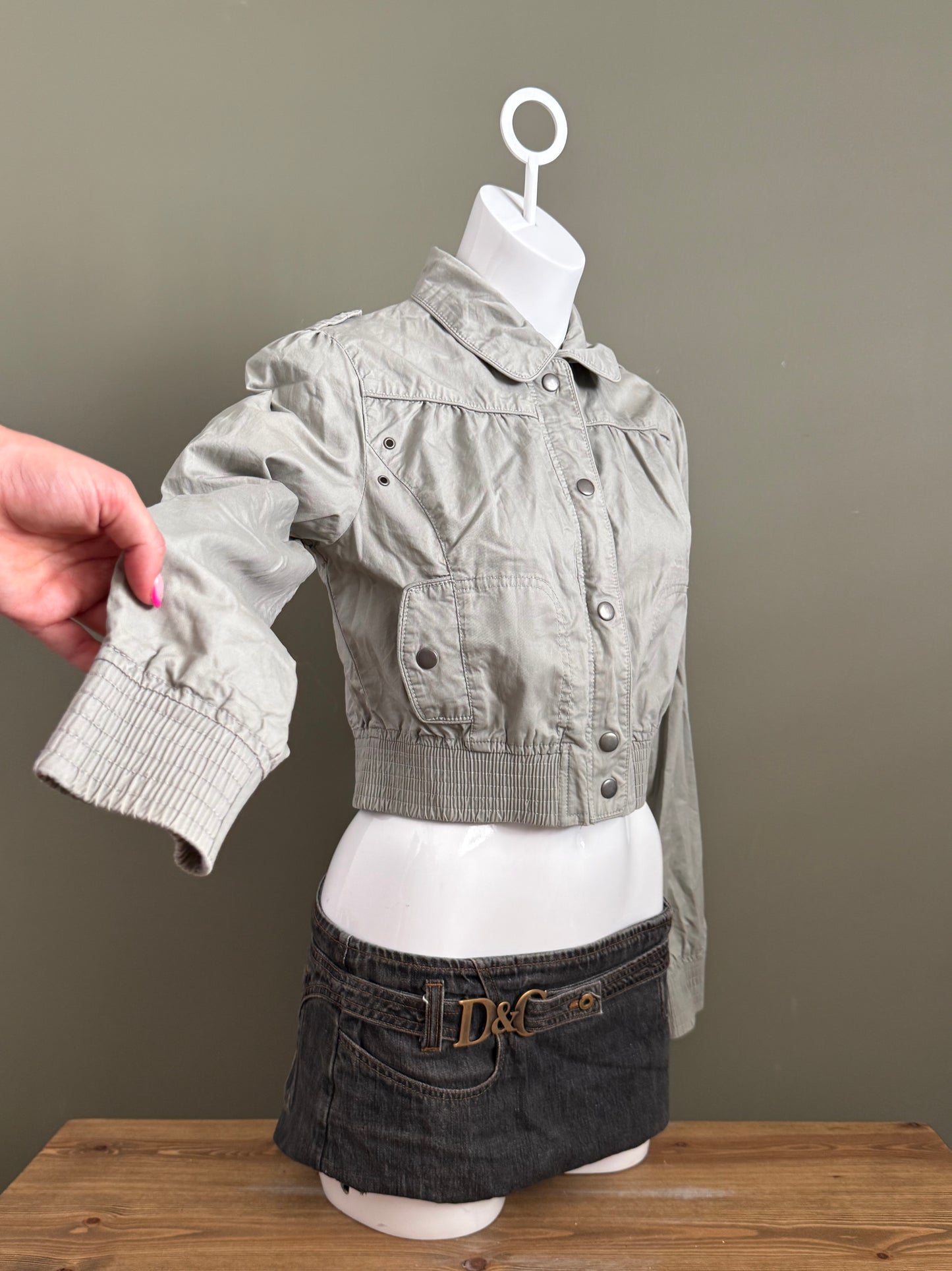Crop Jane Norman Bomber Jacket (UK12)