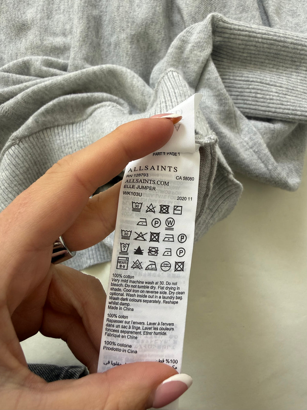 Allsaints Popper Batwing Jumper (XS)