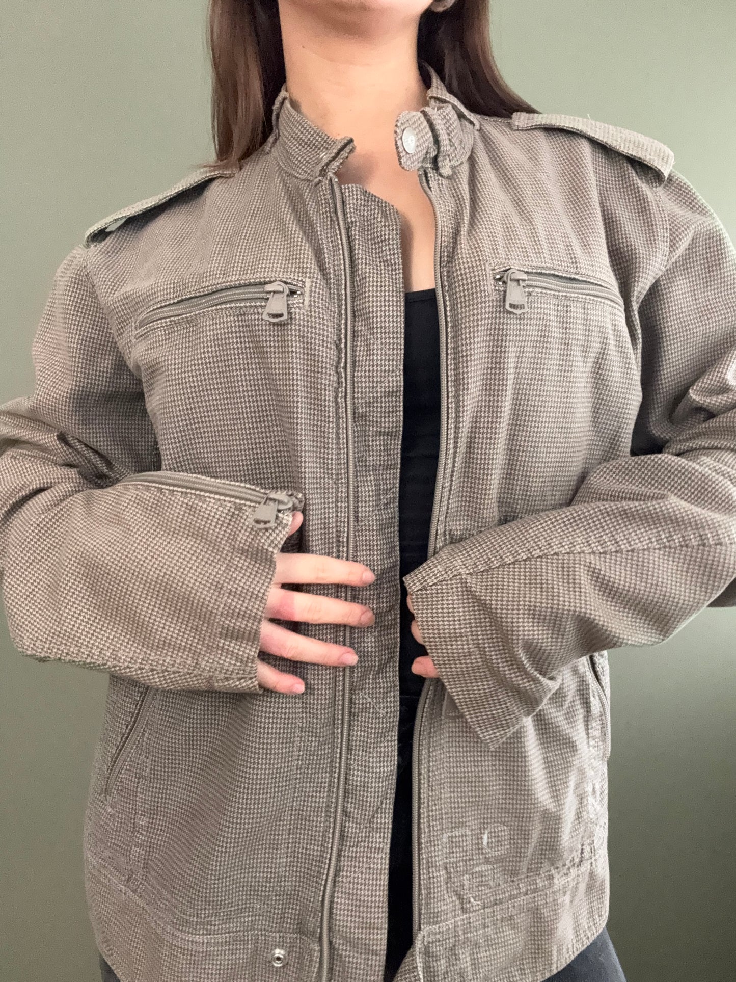 Diesel Dogtooth Biker Jacket (XL)