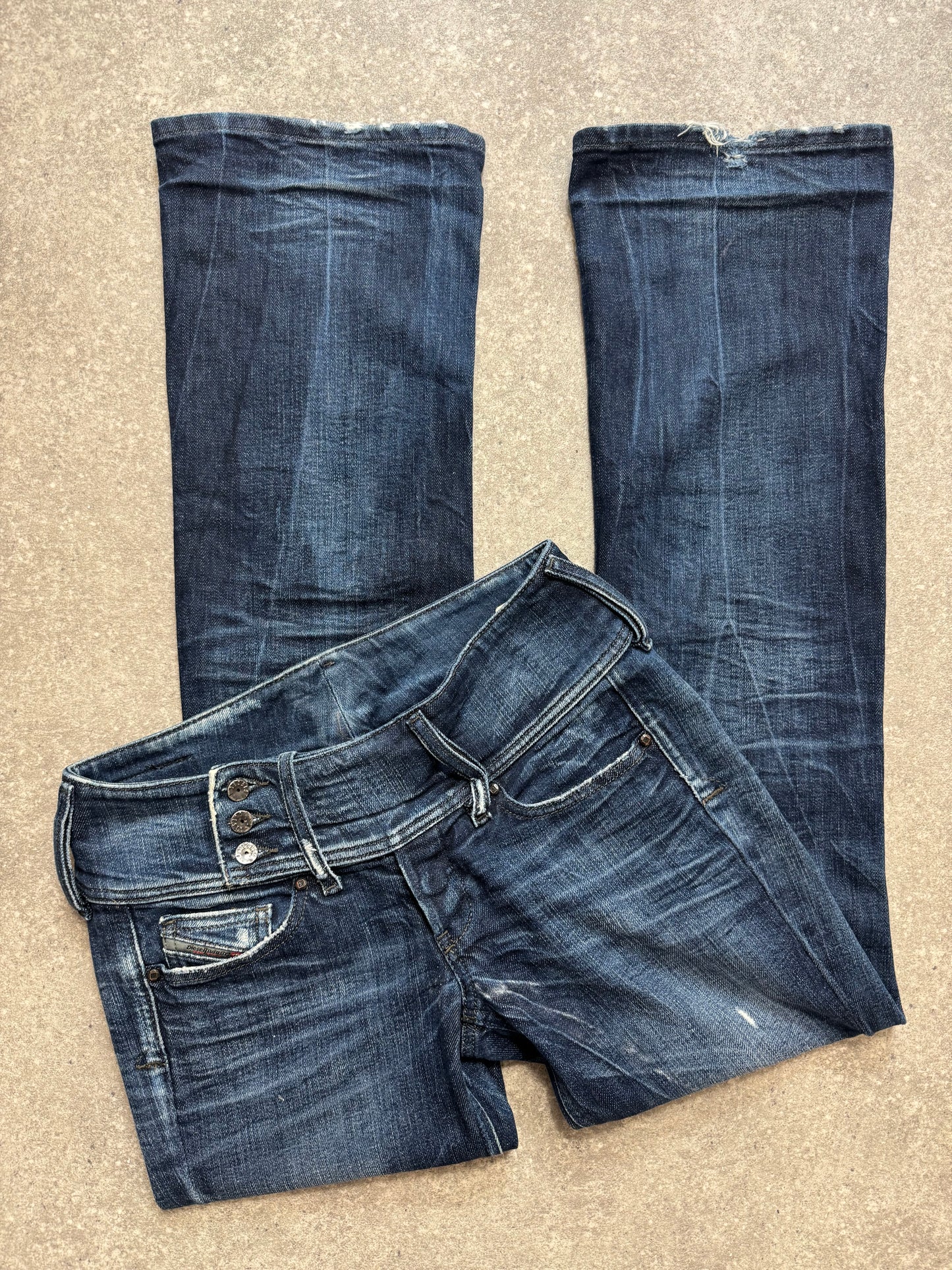 Diesel Low Rise Flared Jeans