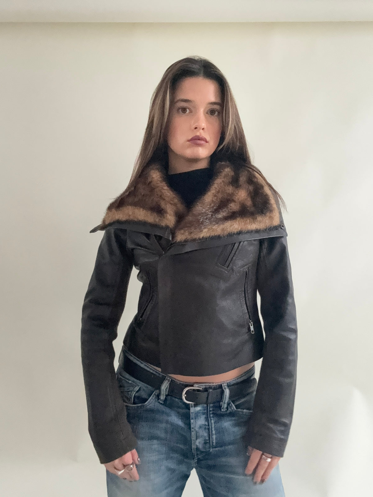 Morgan De Toi Asymmetric Leather Jacket (S)