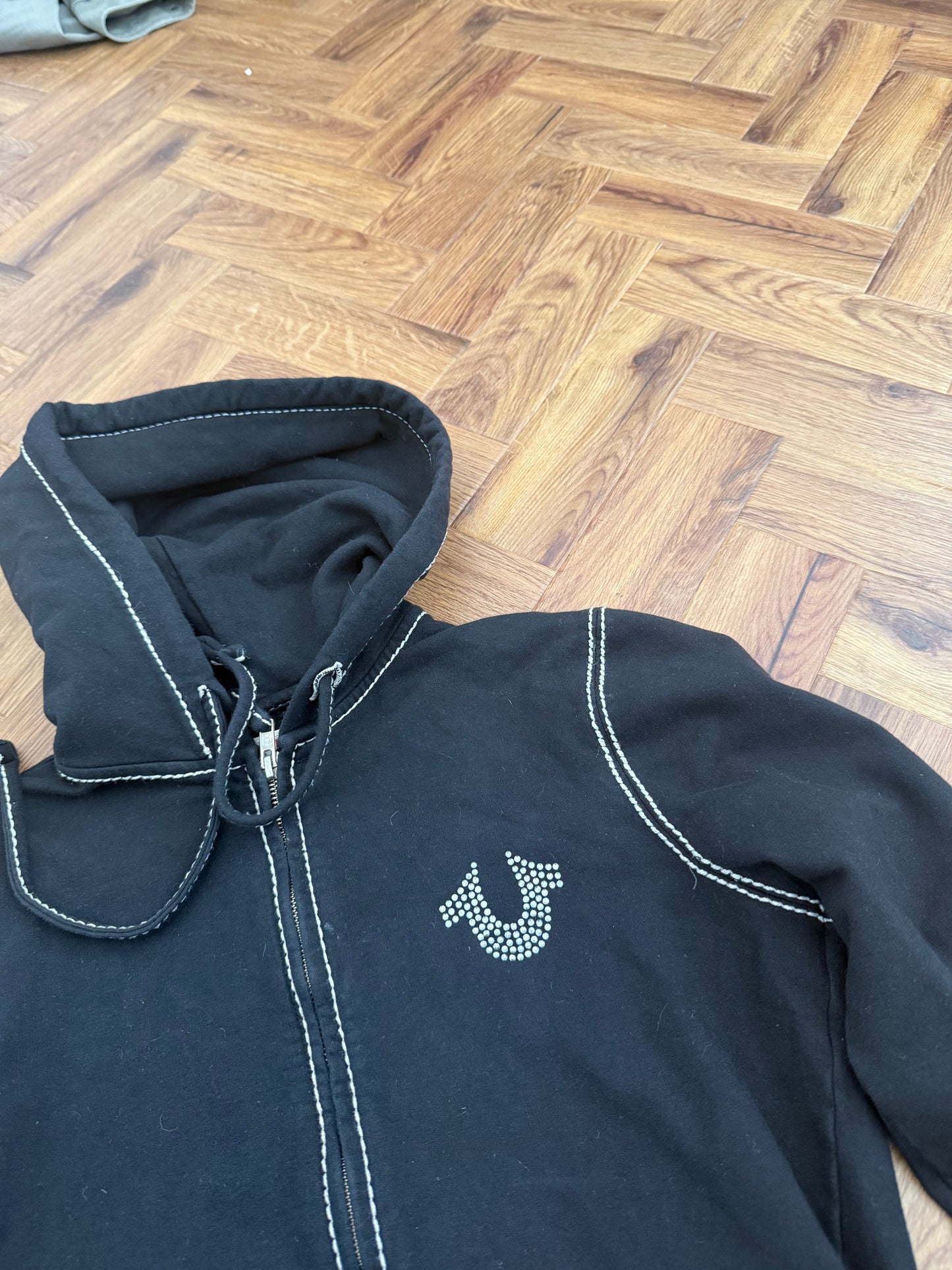 True Religion Contrast Stitch Zip Hoodie (M)