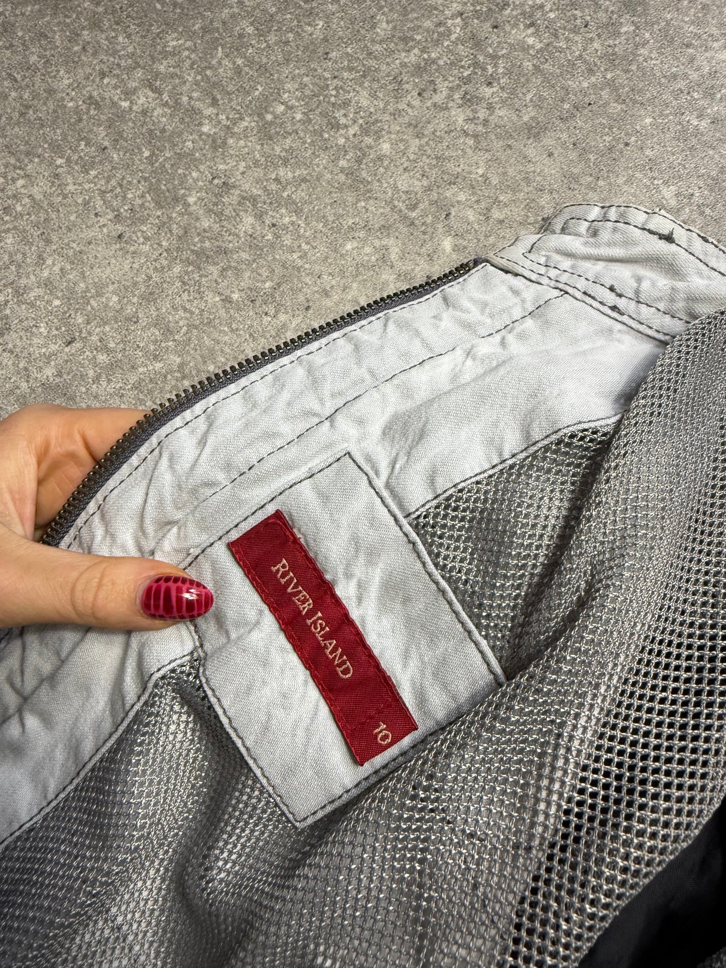 Grey Biker Jacket (UK10)