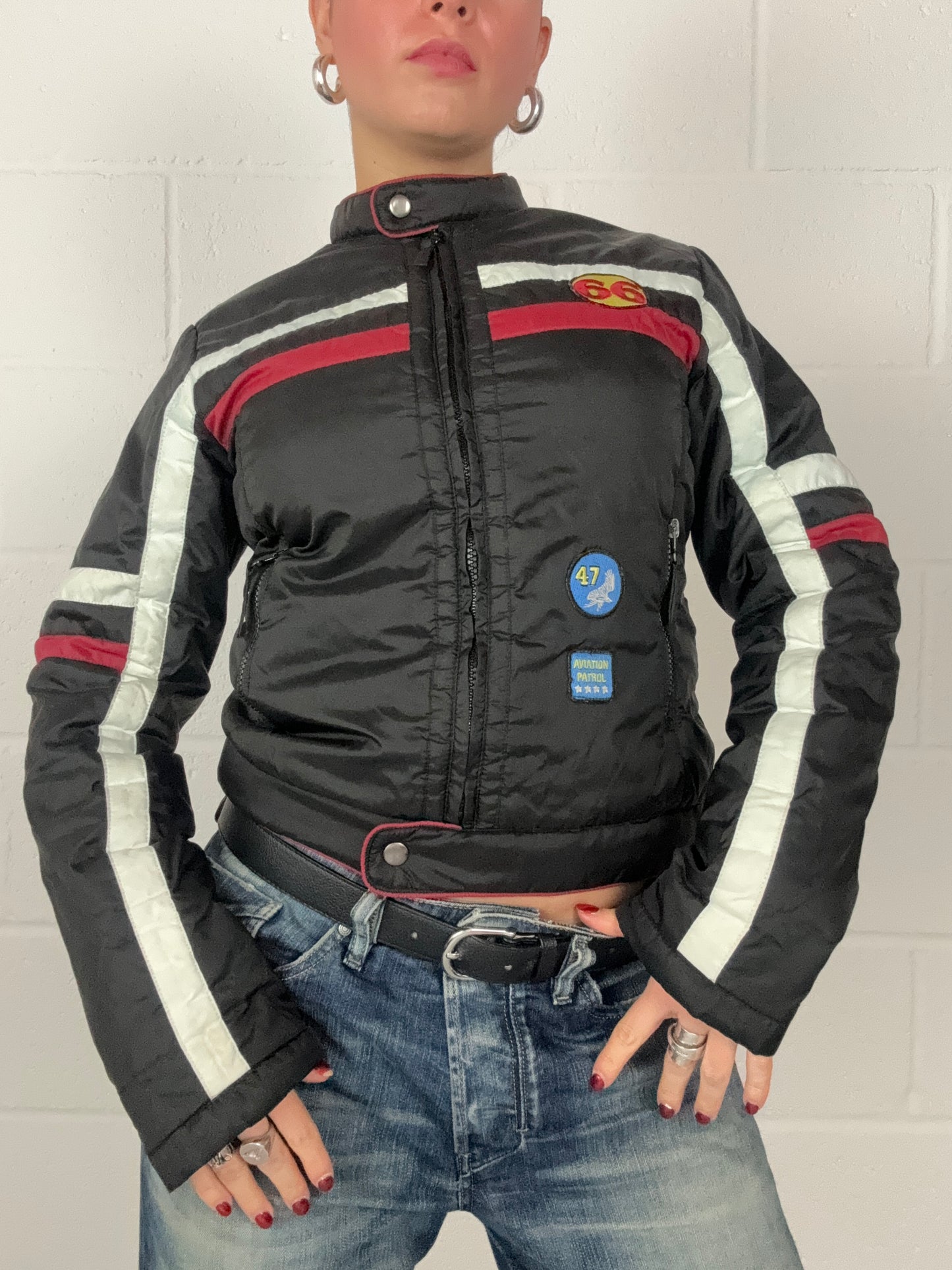 Y2K Biker Style Jacket (UK10)