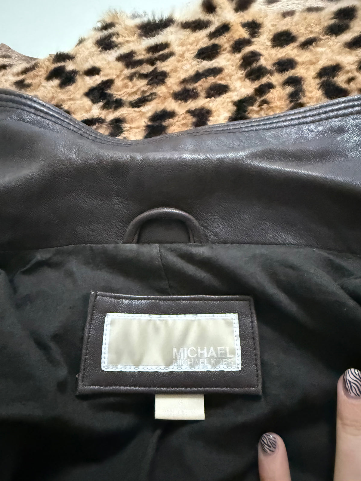 Michael Kors Asymmetric Leather Jacket (S)