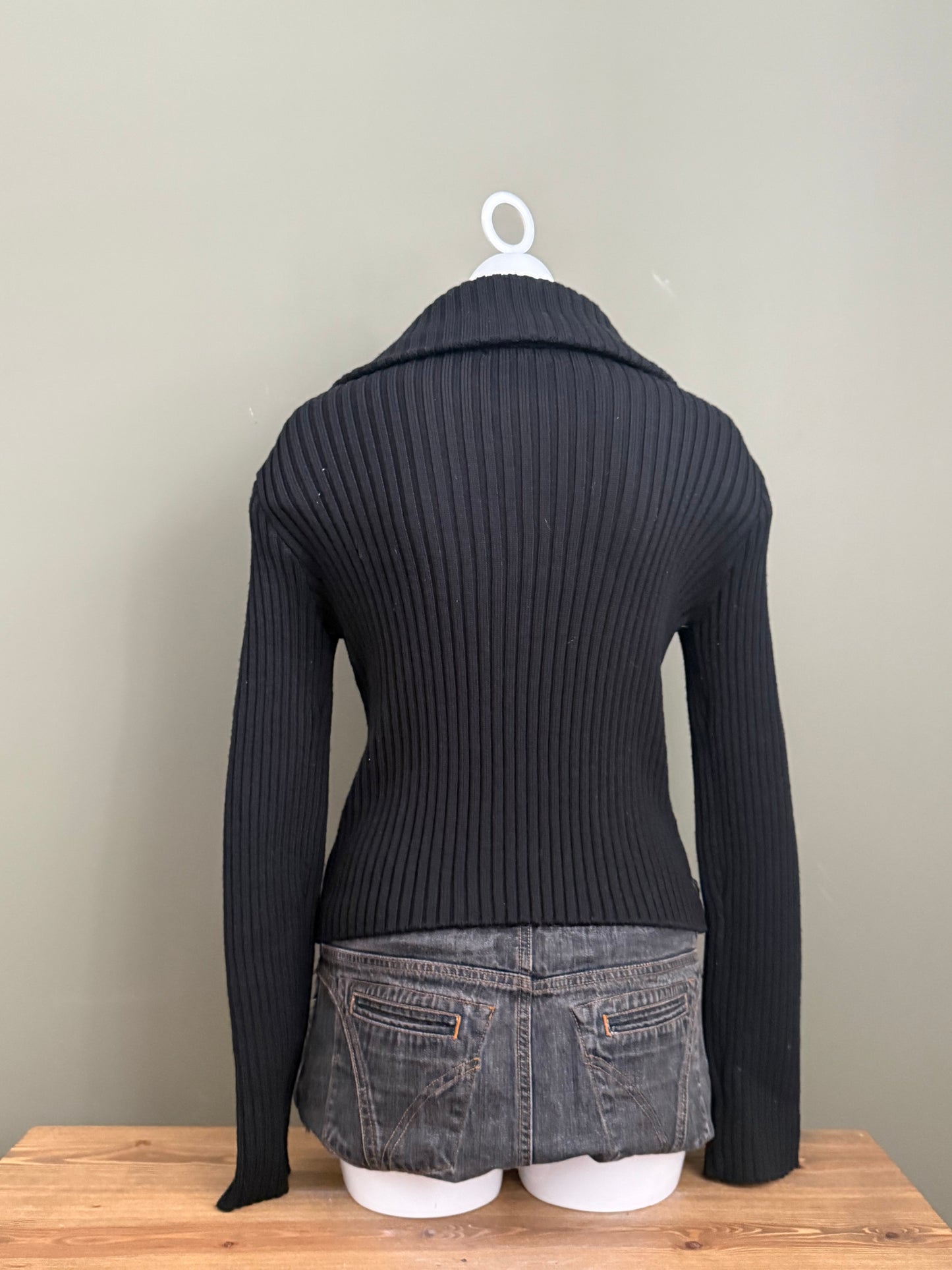 Knitted Leather Jacket (UK14)