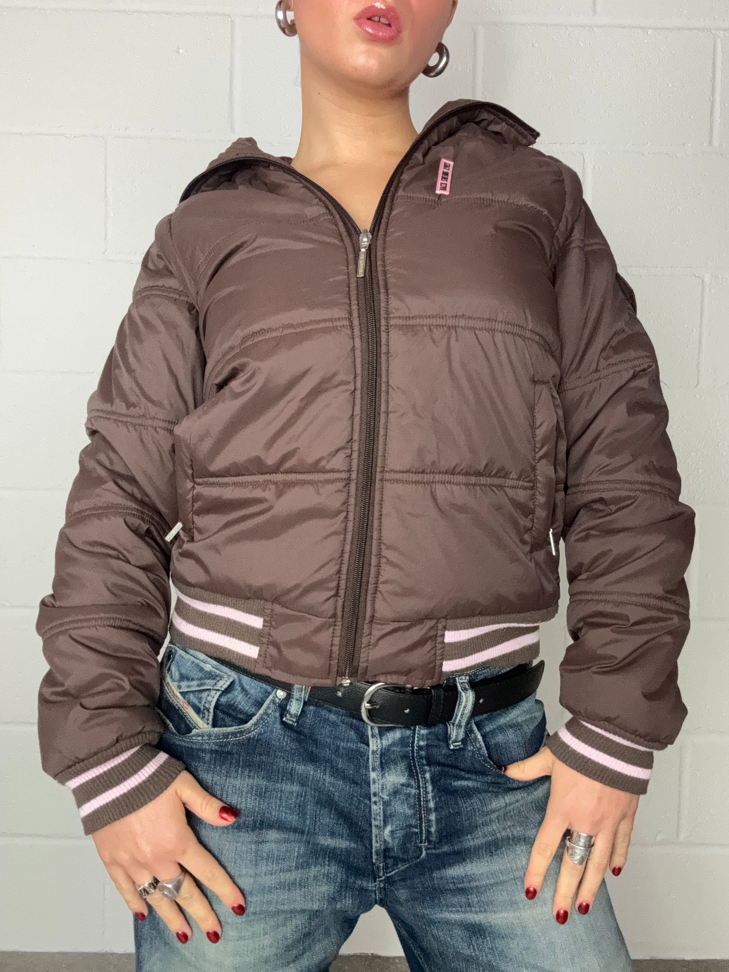 Y2K Brown Puffer Jacket