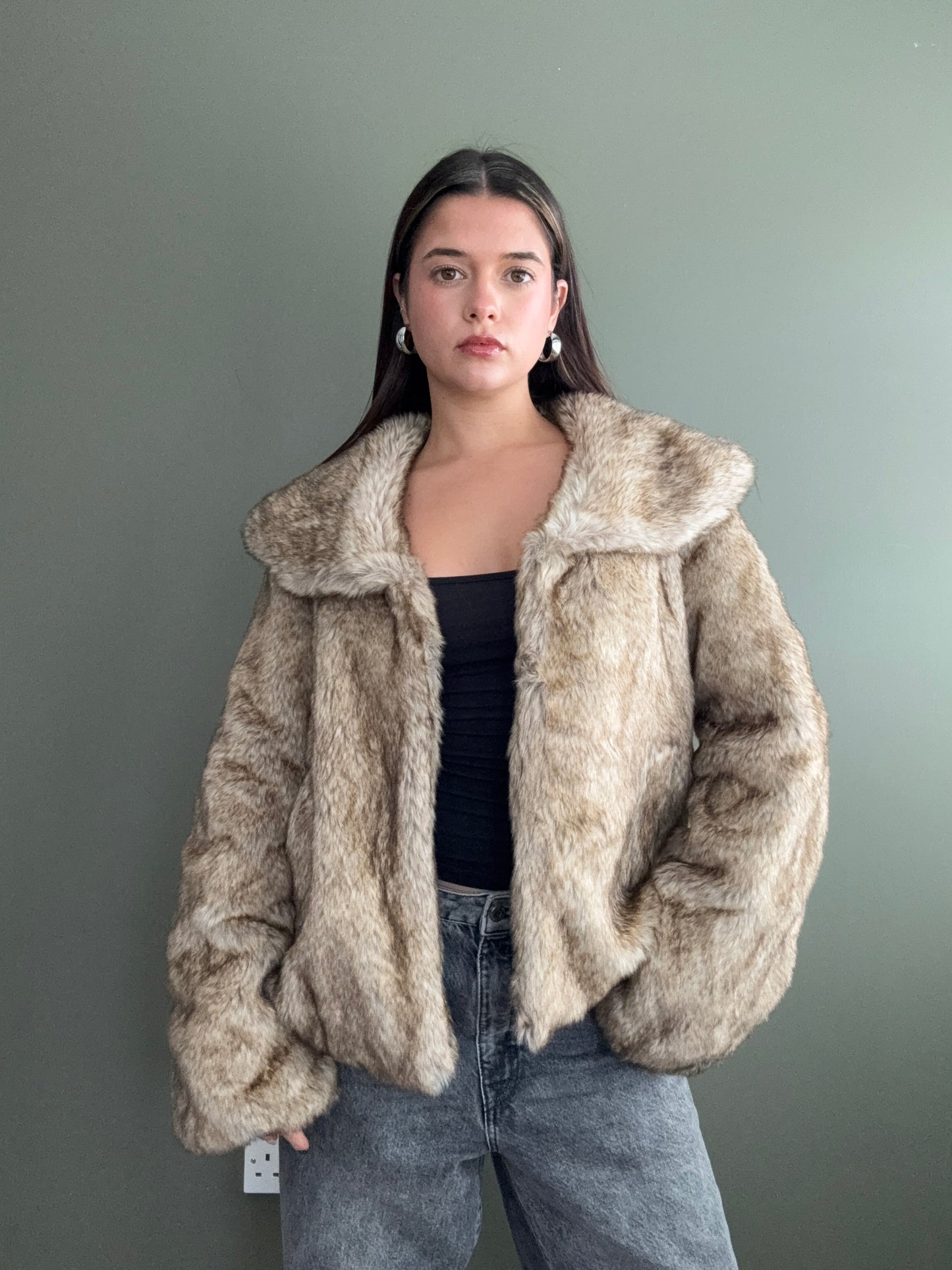 Faux Fur Jacket (M)