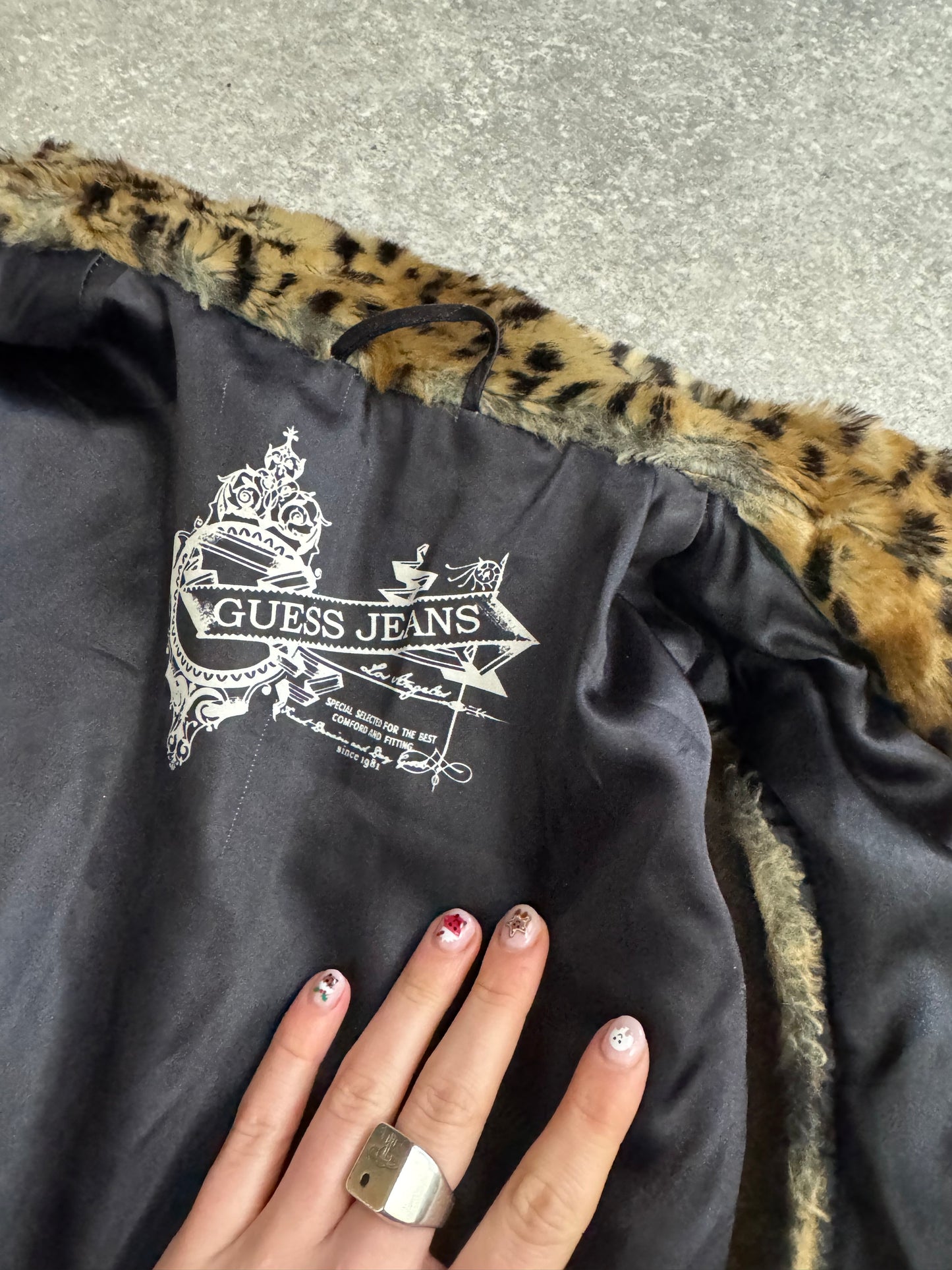 Guess Faux Fur Leopard Gilet (S)