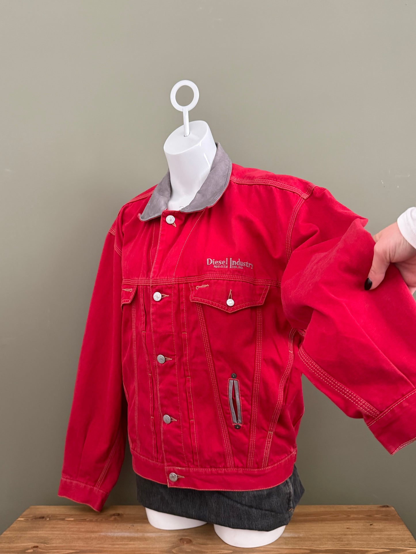 Diesel Red Trucker Jacket (M)
