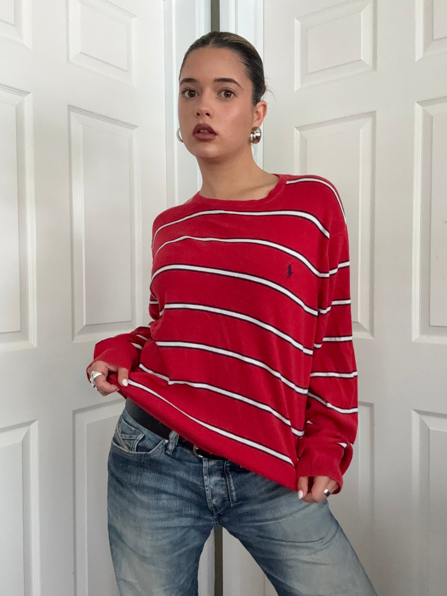 Ralph Lauren Striped Knit Jumper (L)