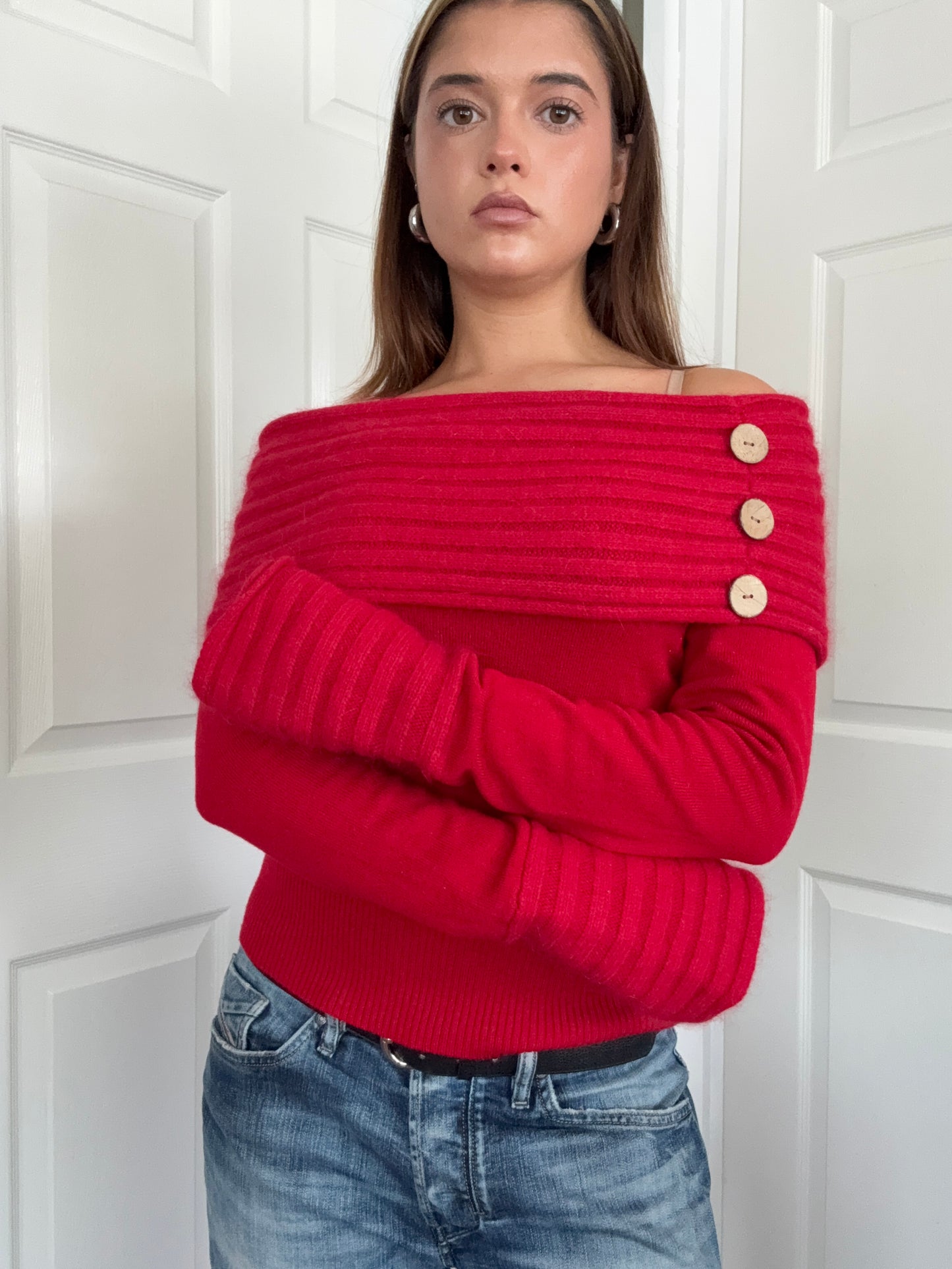 Jane Norman Off The Shoulder Jumper (UK14)