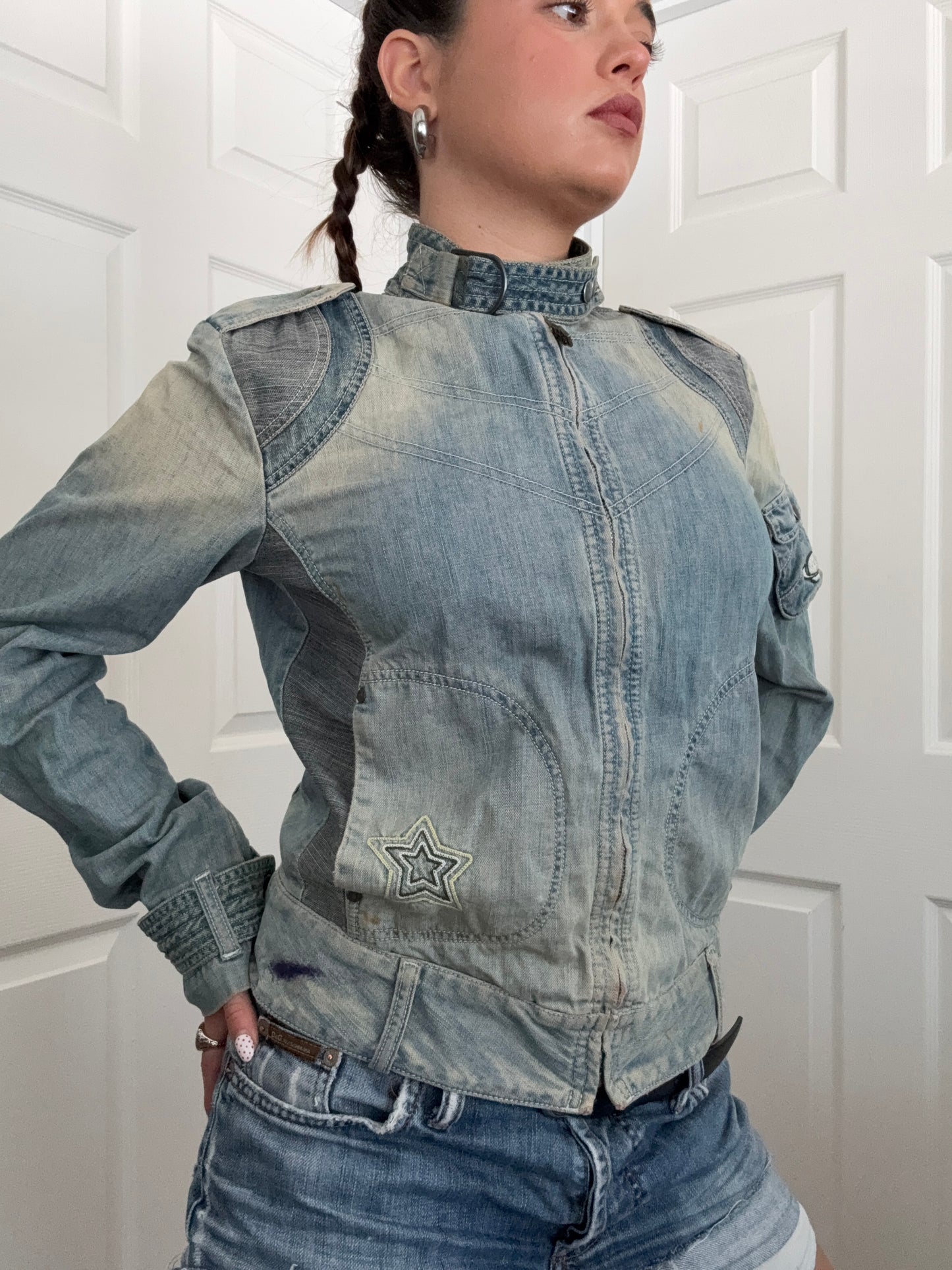 Diesel Denim Biker Jacket (L)