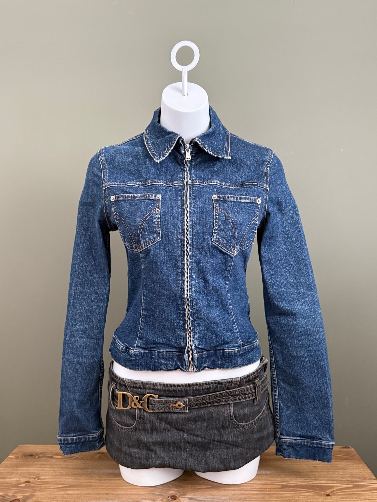 Dolce & Gabbana Denim Fitted Jacket (S)