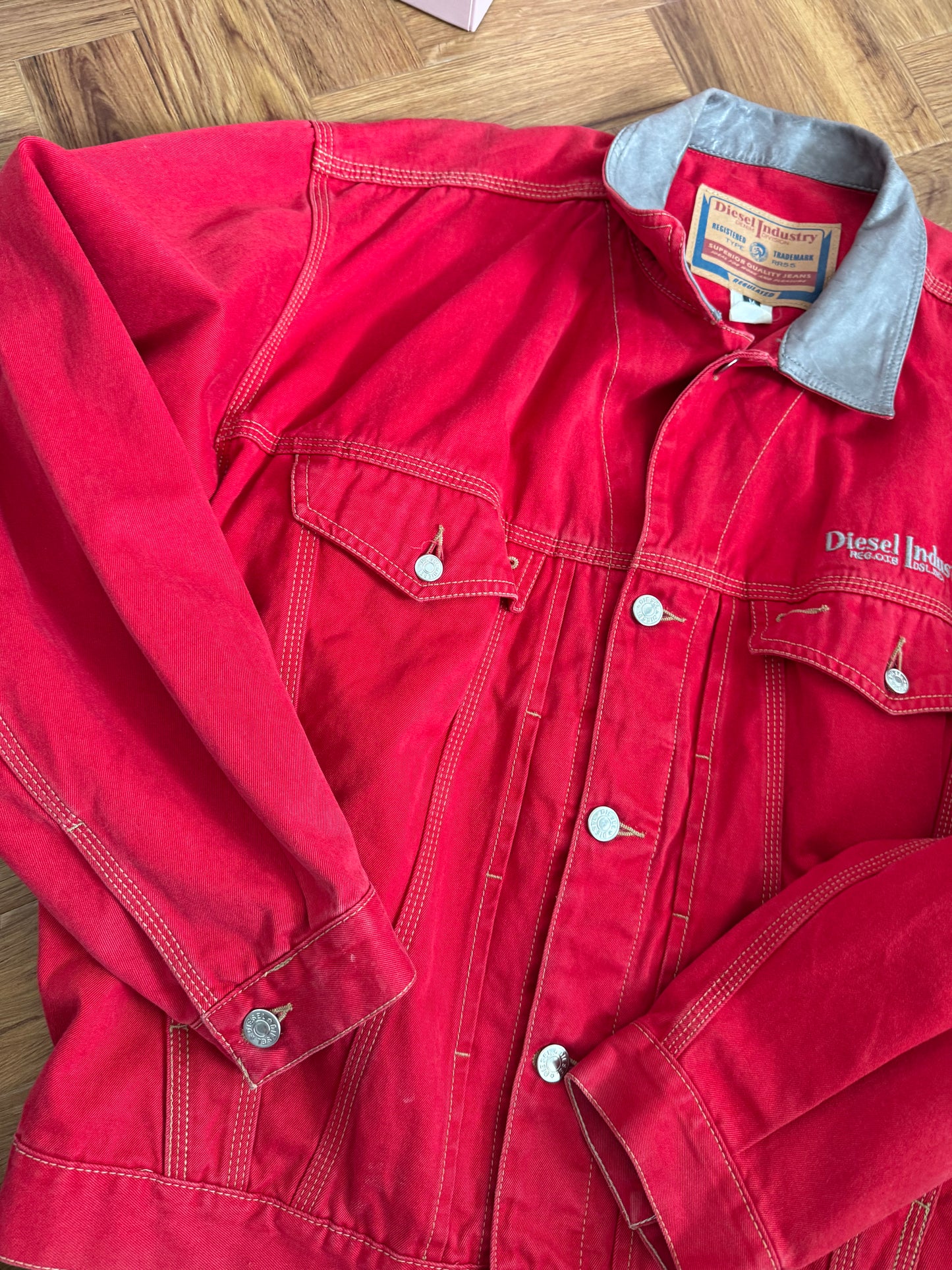 Diesel Red Trucker Jacket (M)