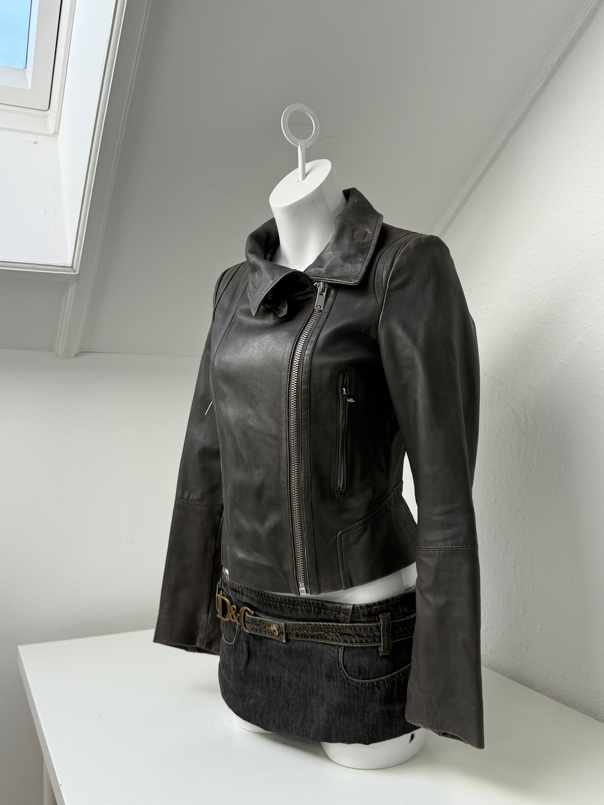 Leather Buckle Jacket (S)