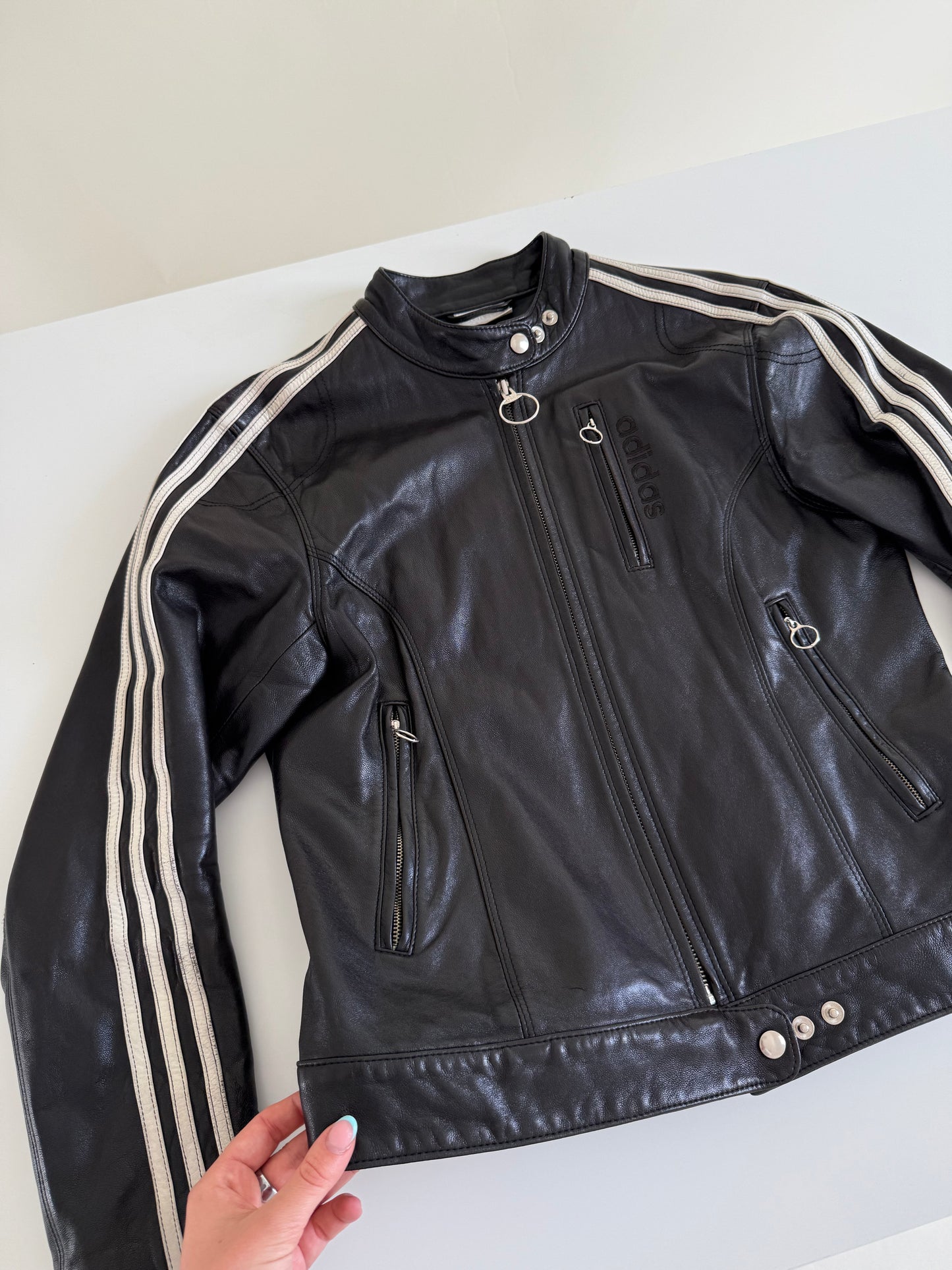 Vintage Adidas Leather Jacket (UK10)