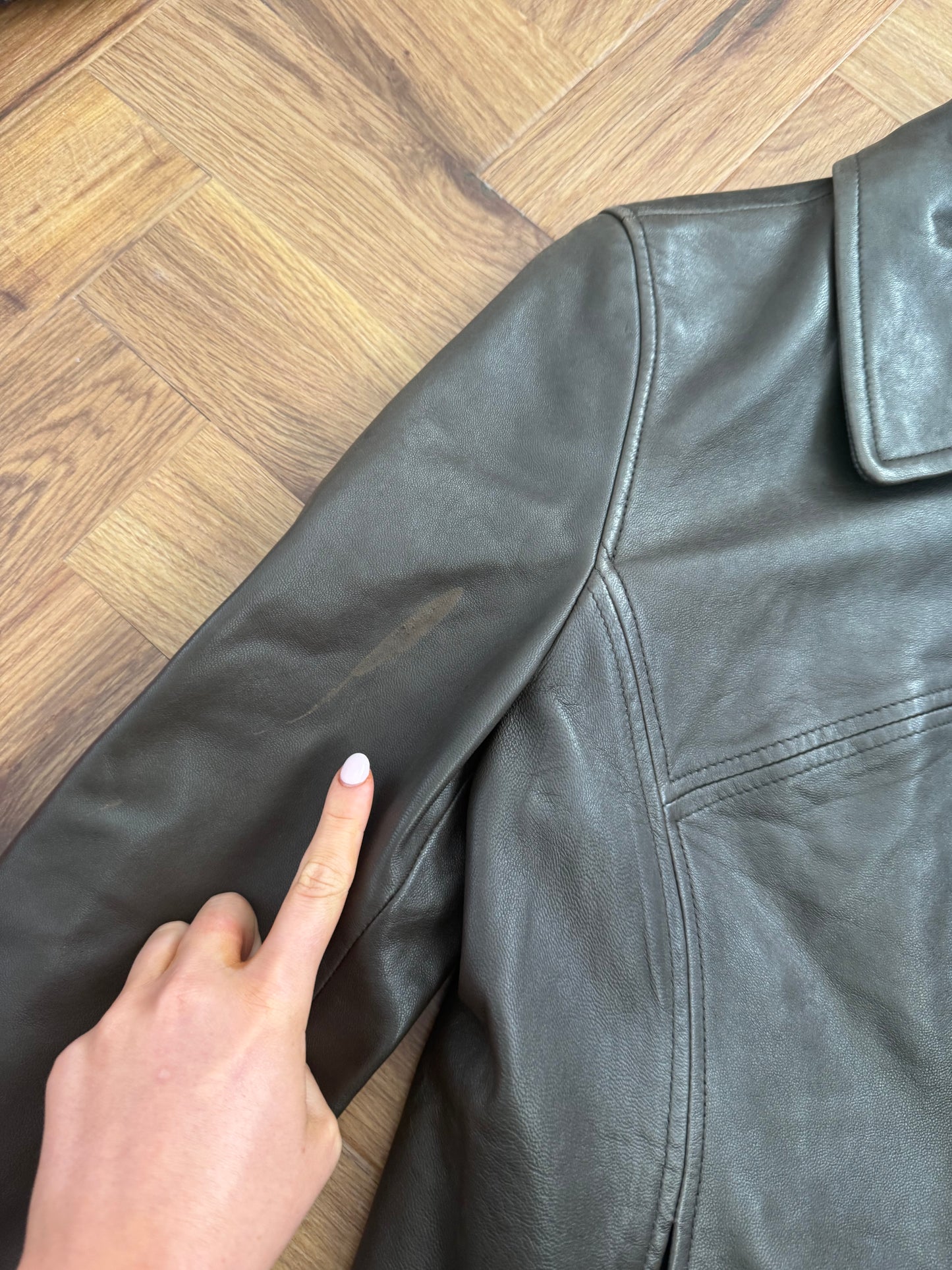 Guess Leather Jacket (UK14)