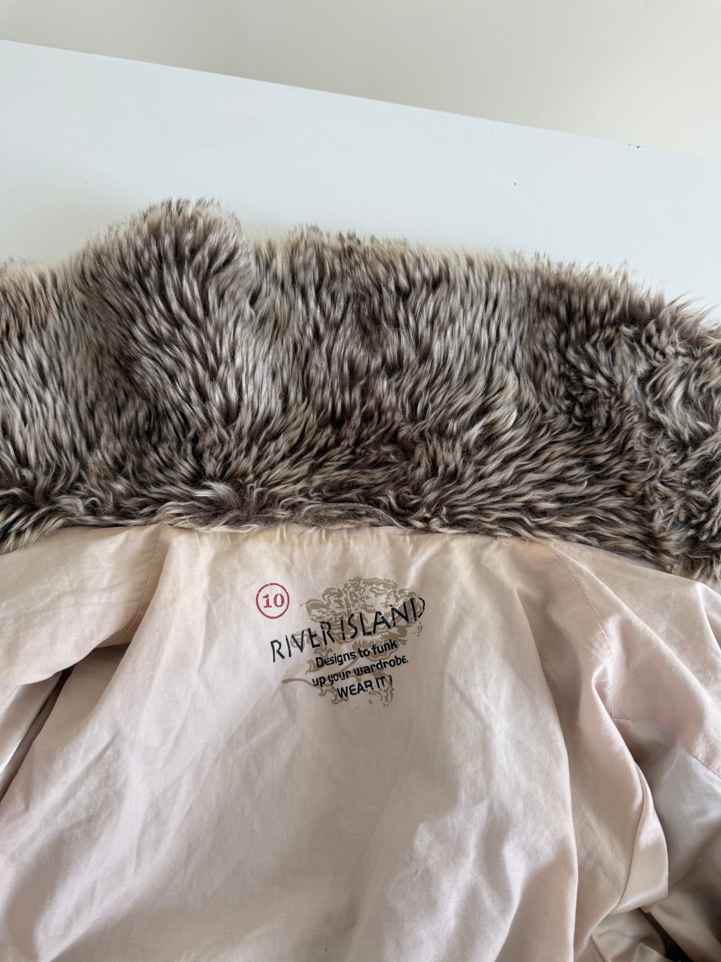 Faux Fur Bomber Jacket (UK10)