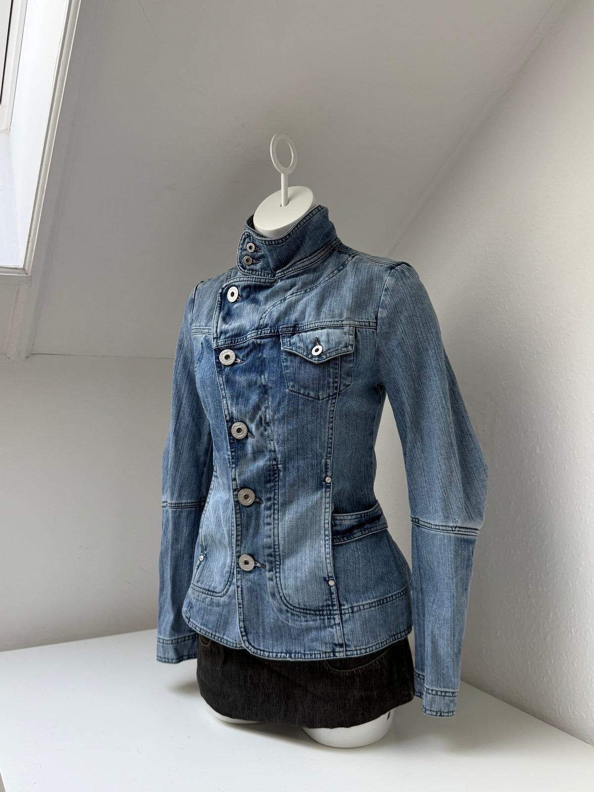Diesel Denim Asymmetrical Jacket (S)