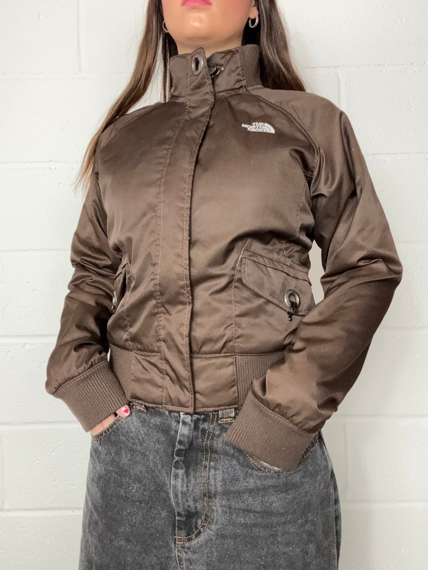 Brown The North Face Bomber Jacket (S)