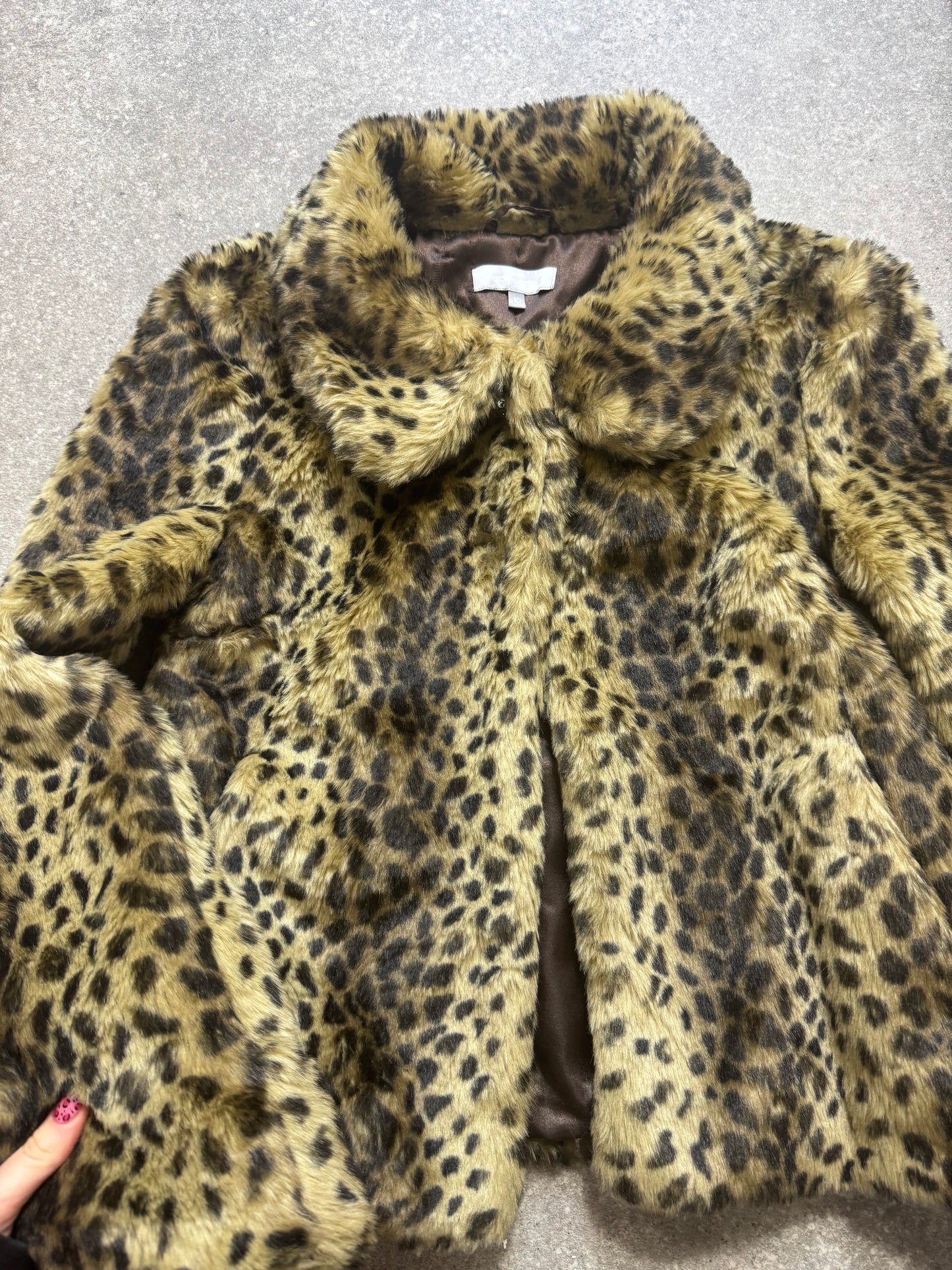 Leopard Faux Fur Jacket (UK10)