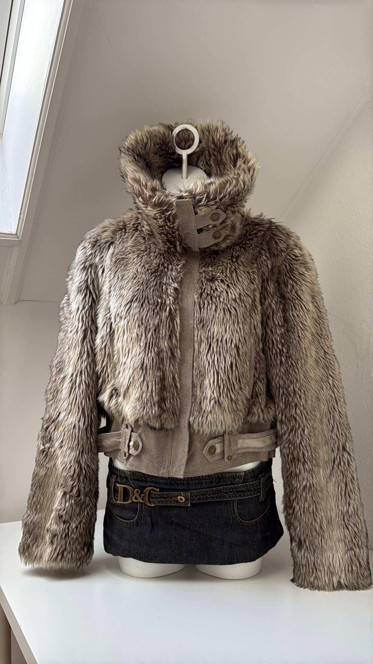 Faux Fur Bomber Jacket (UK16)