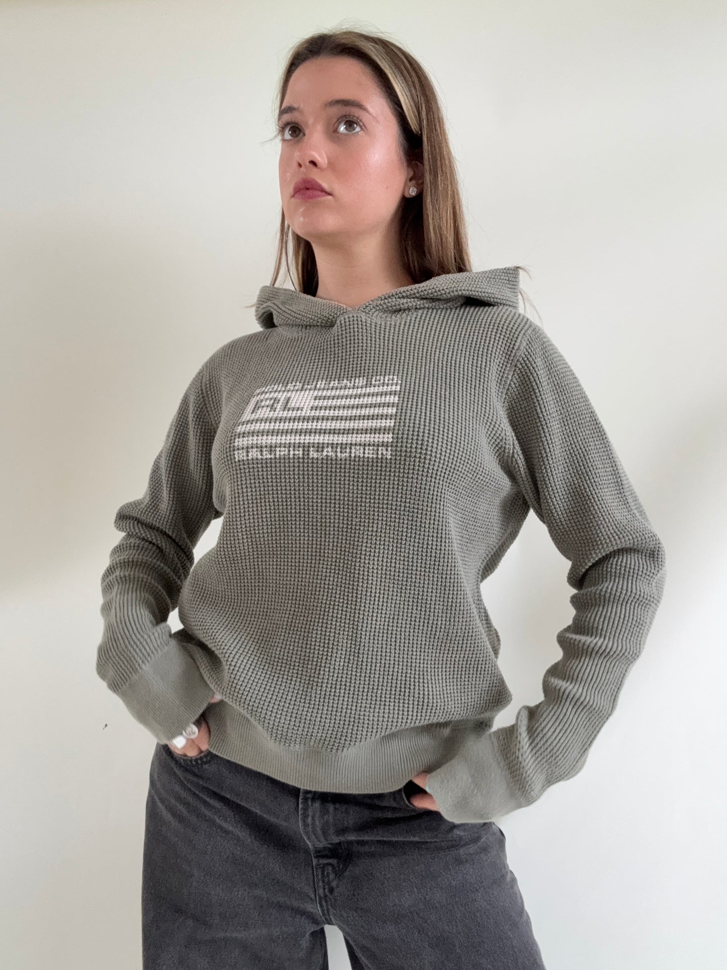 Ralph Lauren Waffle Knit Hoodie (XL)
