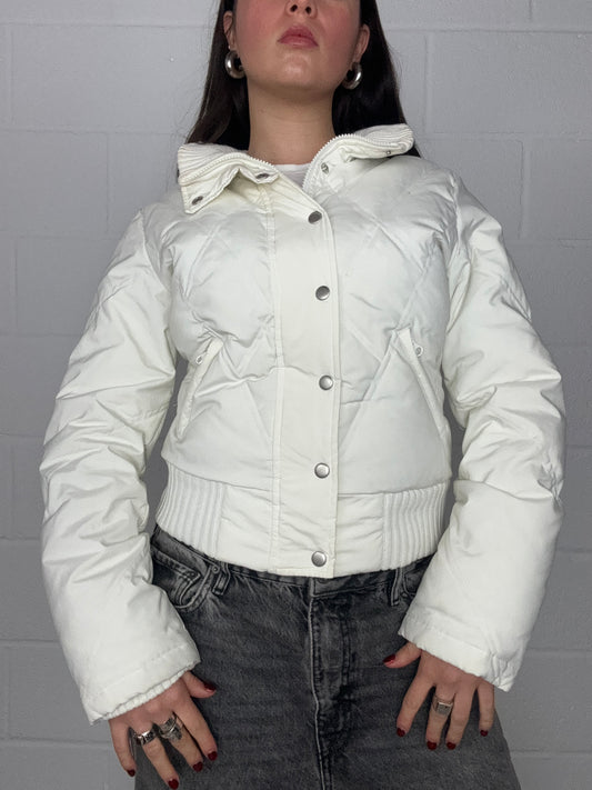 Cream Y2K Puffer Jacket (UK8)