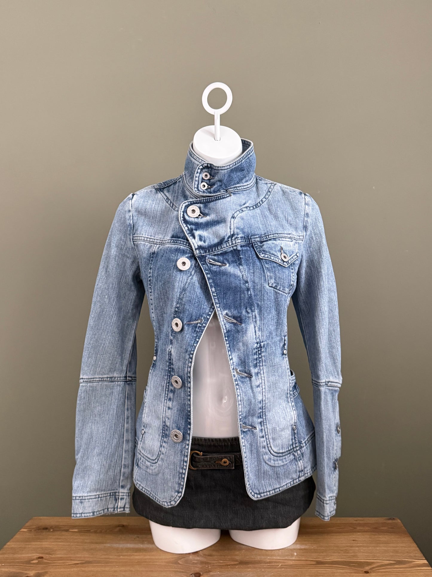 Diesel Asymmetric Denim Jacket (S)