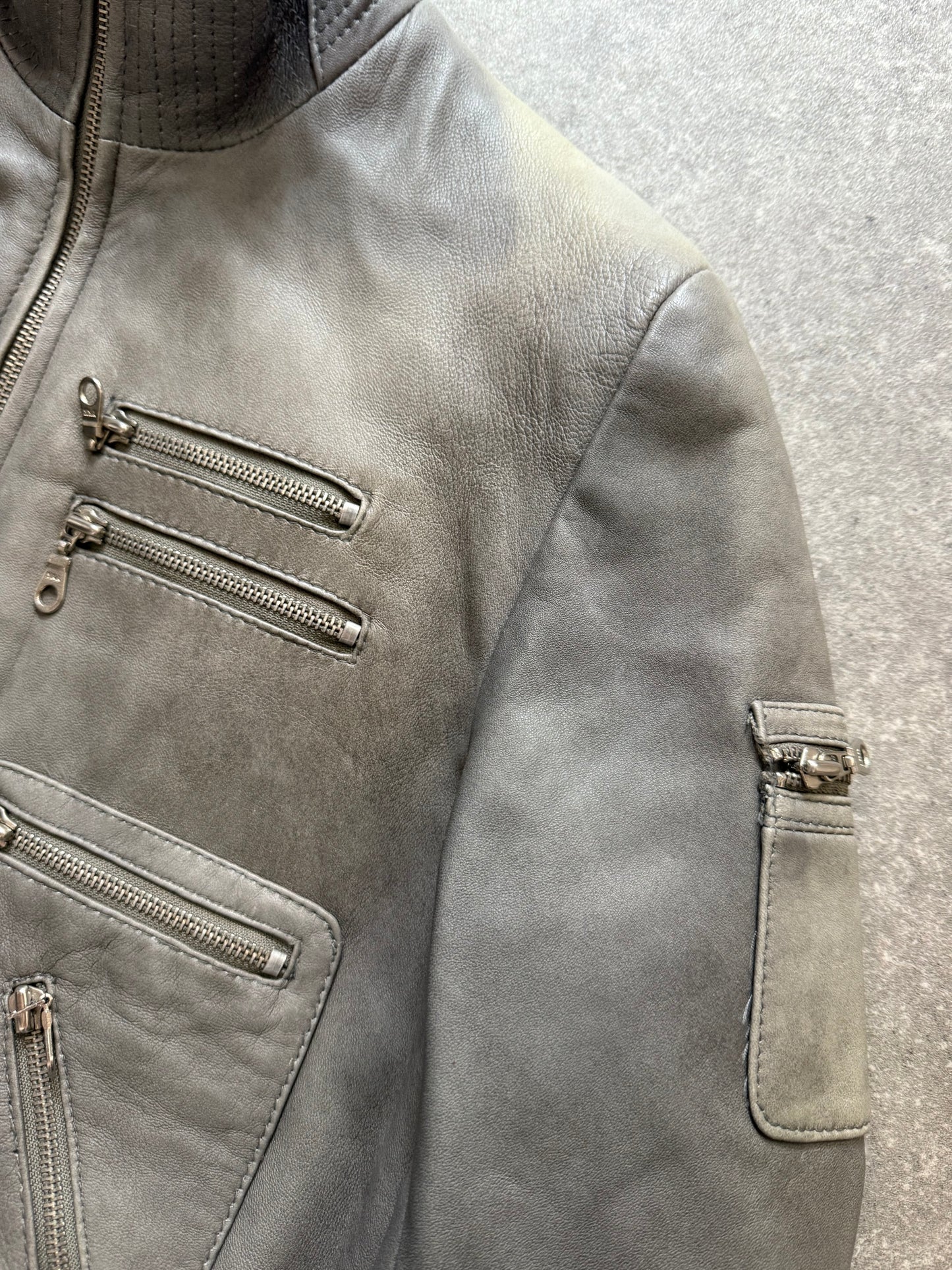 Leather Cargo Jacket (M)