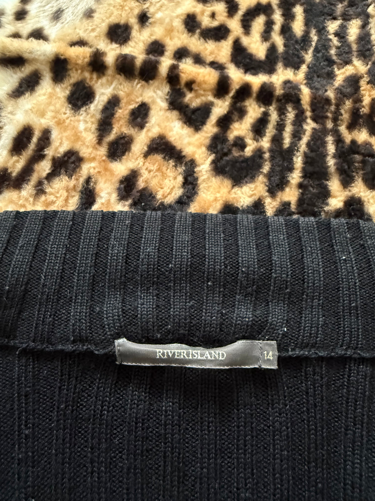 Knitted Leather Jacket (UK14)