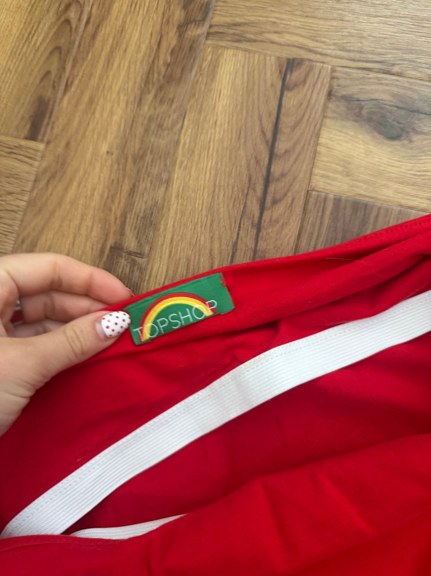 Y2K Red Bandeau Top (UK10)