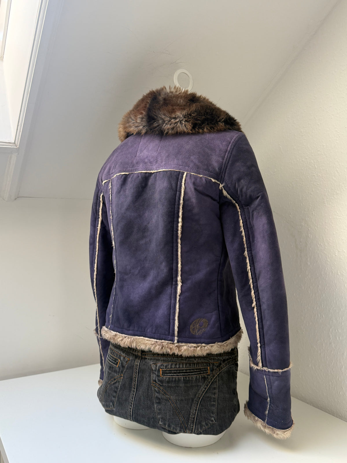 Miss Sixty Purple Faux Fur Jacket (L)
