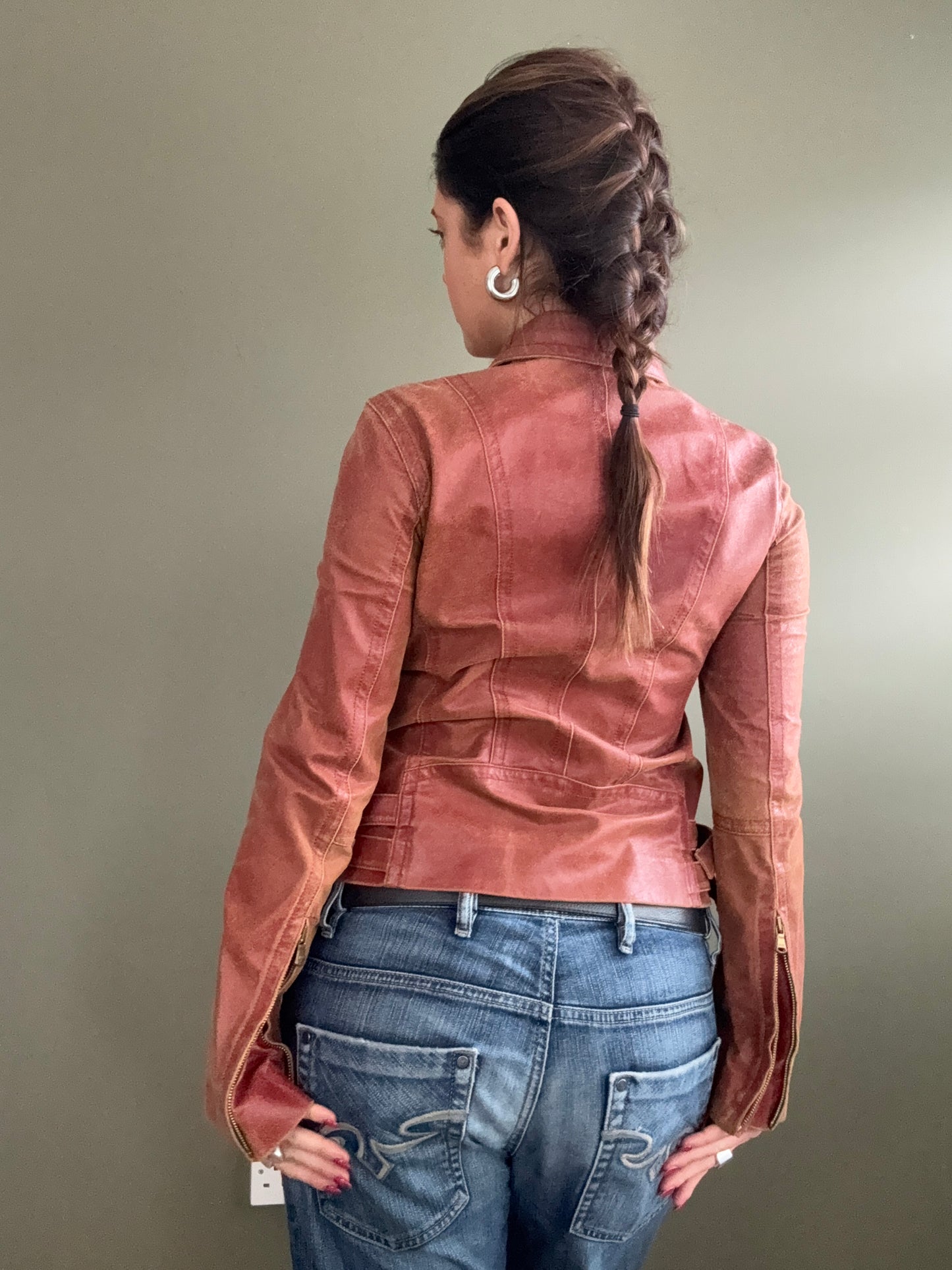 DKNY Leather Jacket (S)