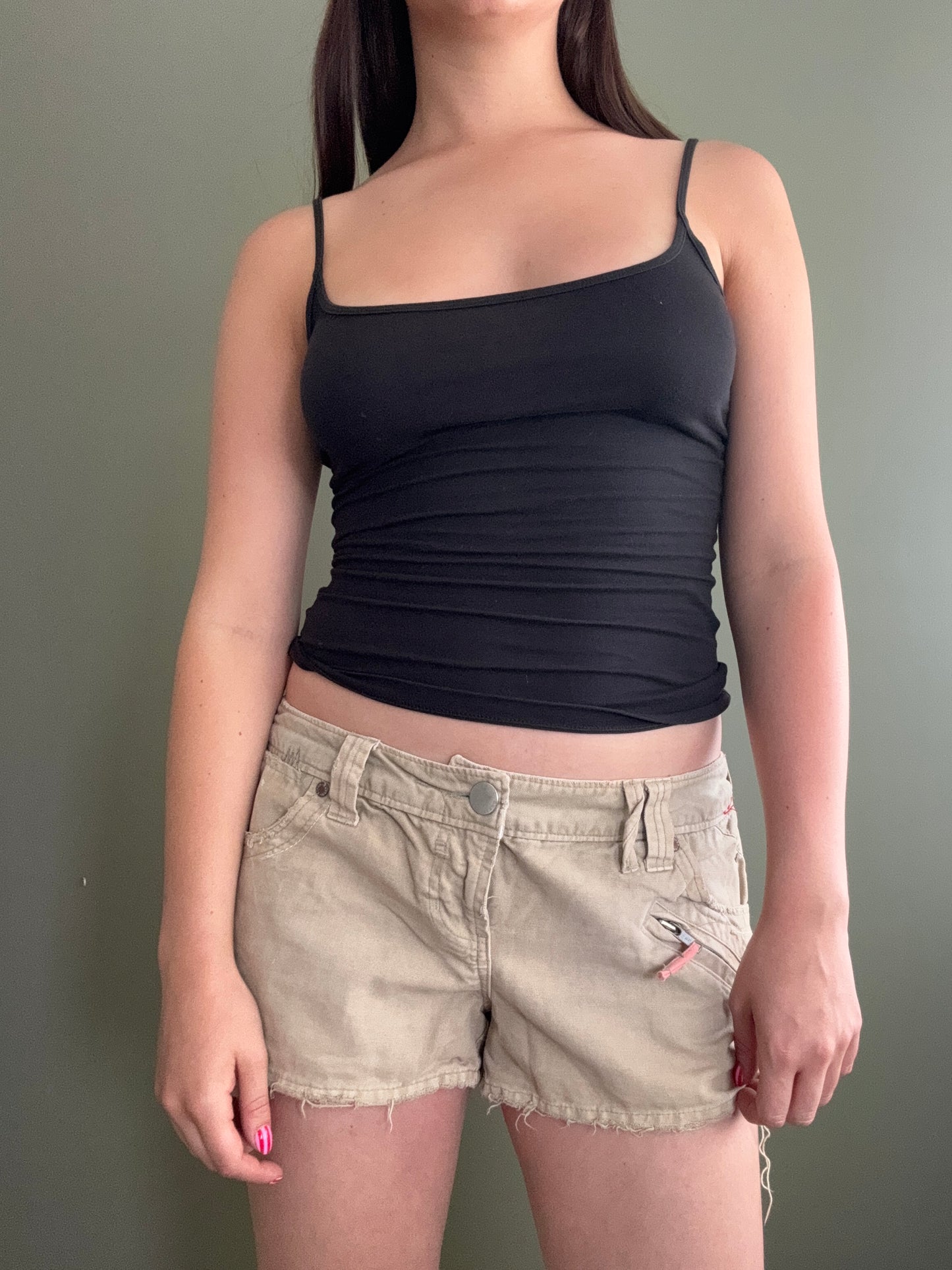 Beige Mini Shorts (UK10)