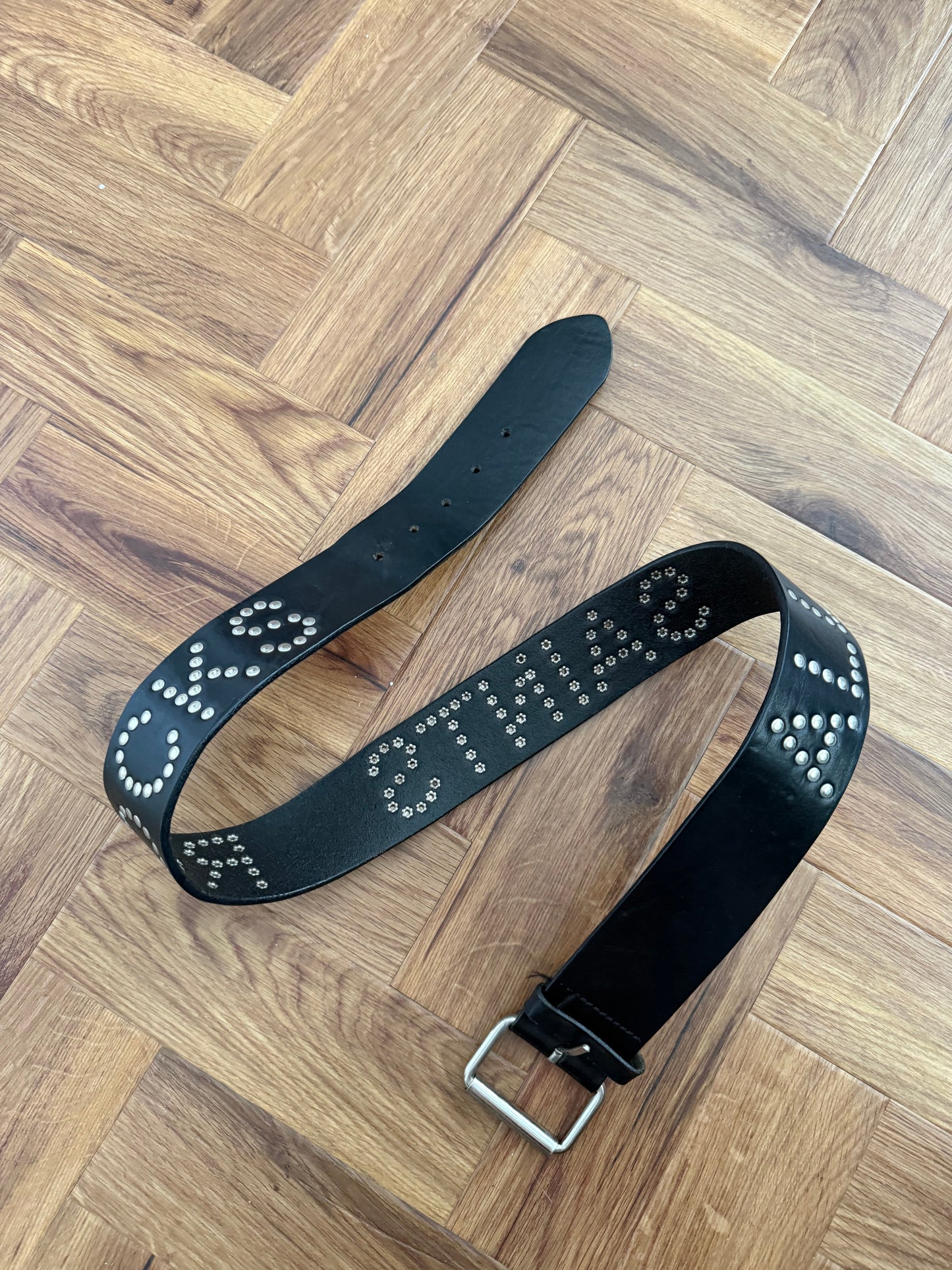 Allsaints Rocks leather Studded Belt (S)
