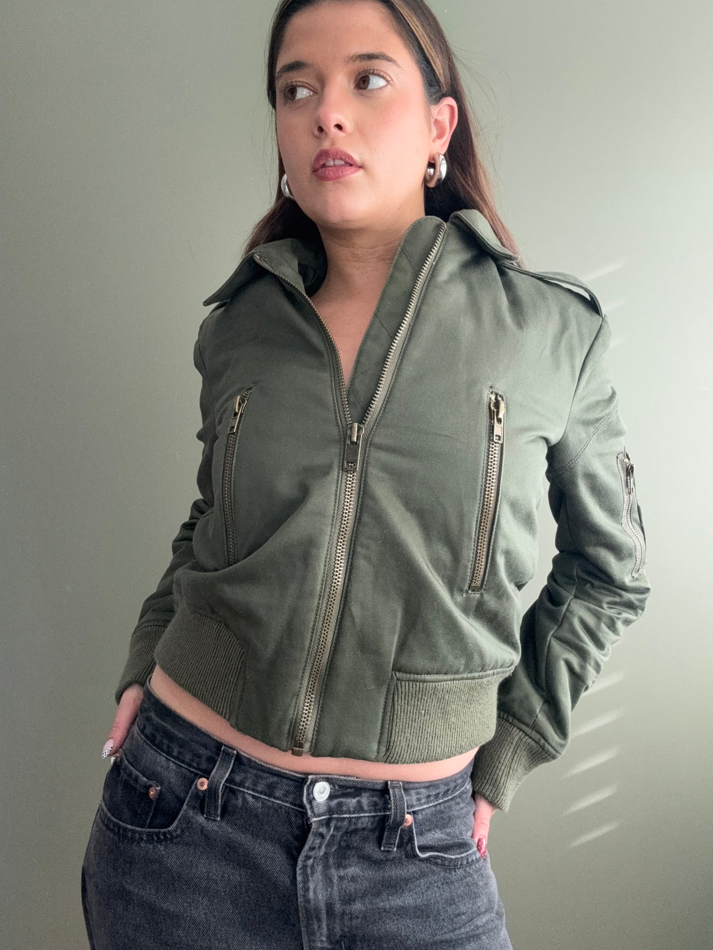 Khaki Diesel Bomber Jacket (S)