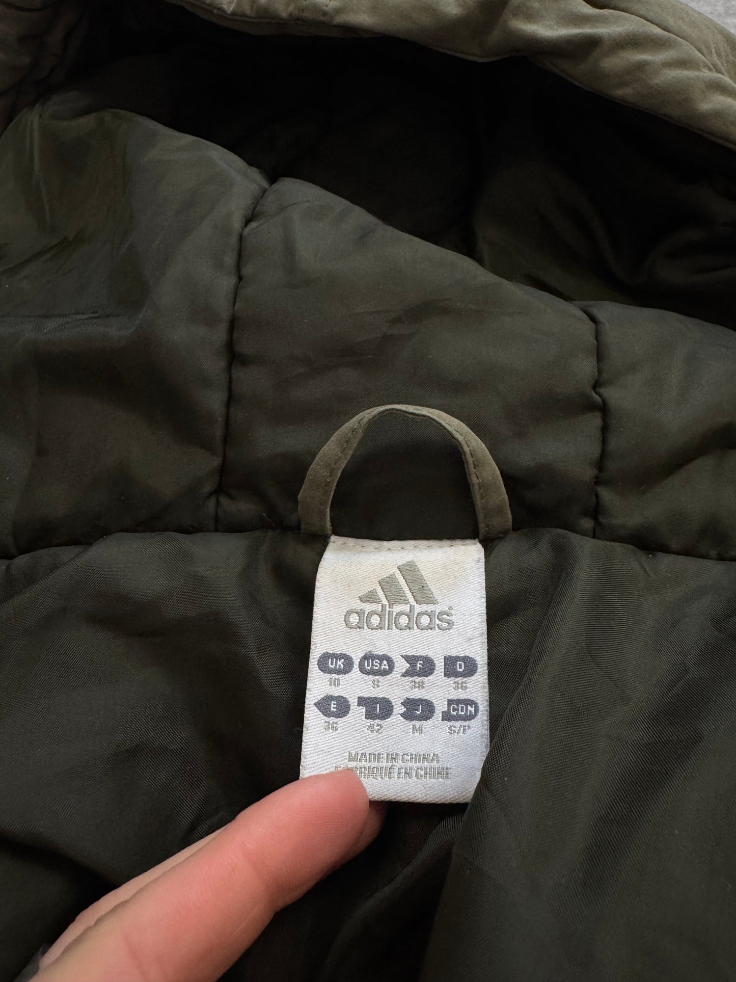 Adidas Khaki Puffer Coat (UK10)