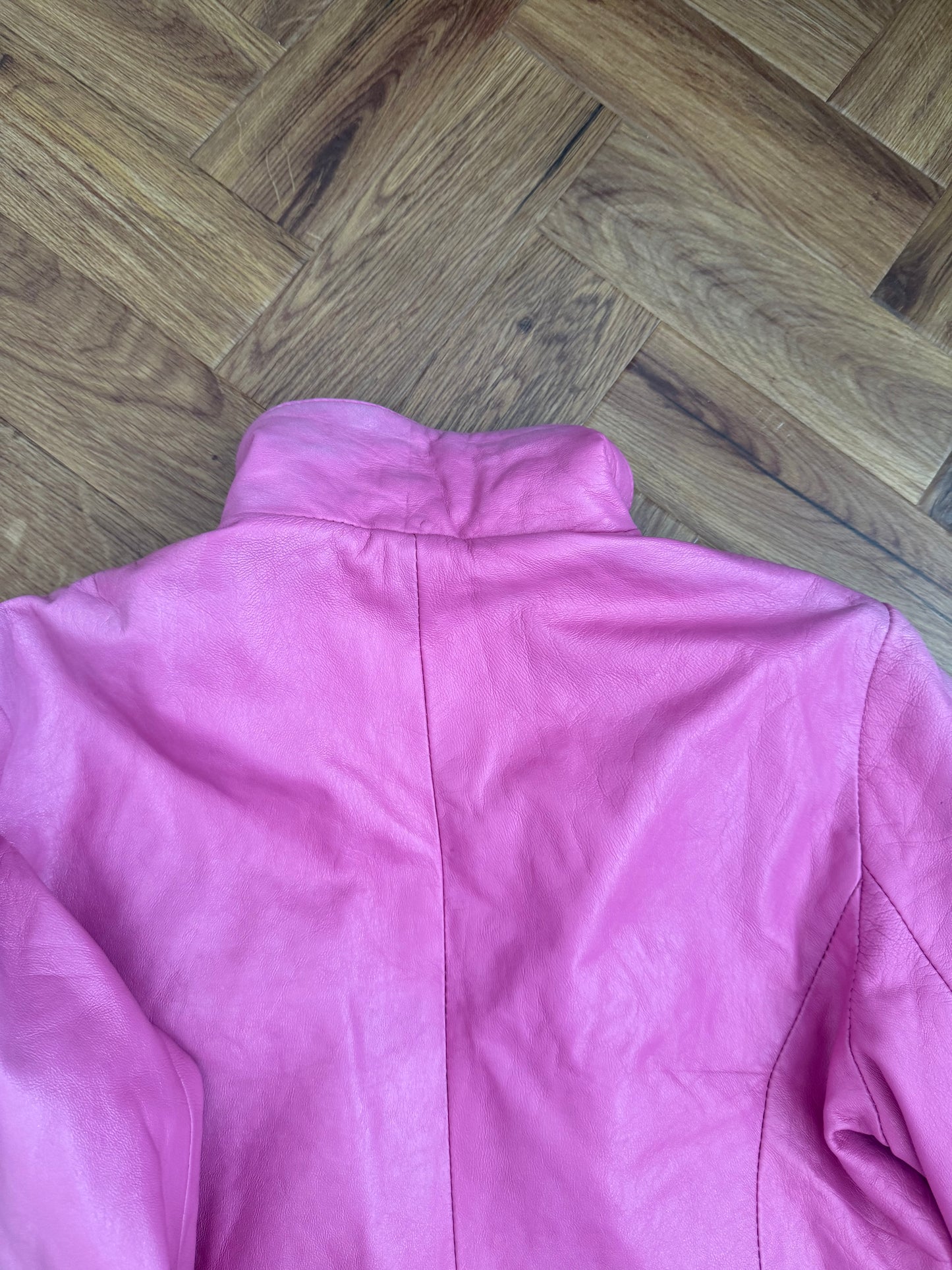 Pink Leather Jacket (M)