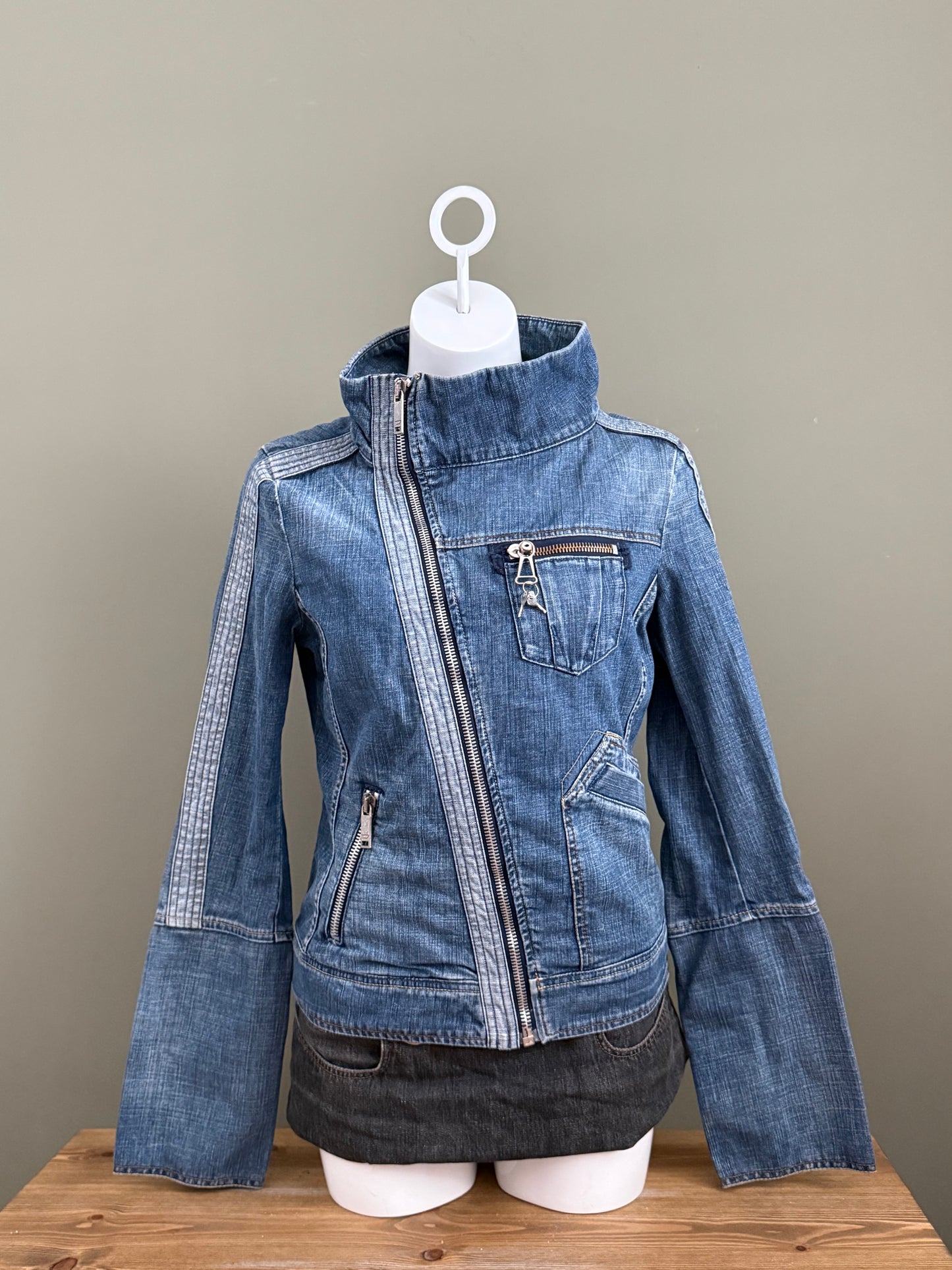 Diesel Asymmetric Denim Jacket (L)